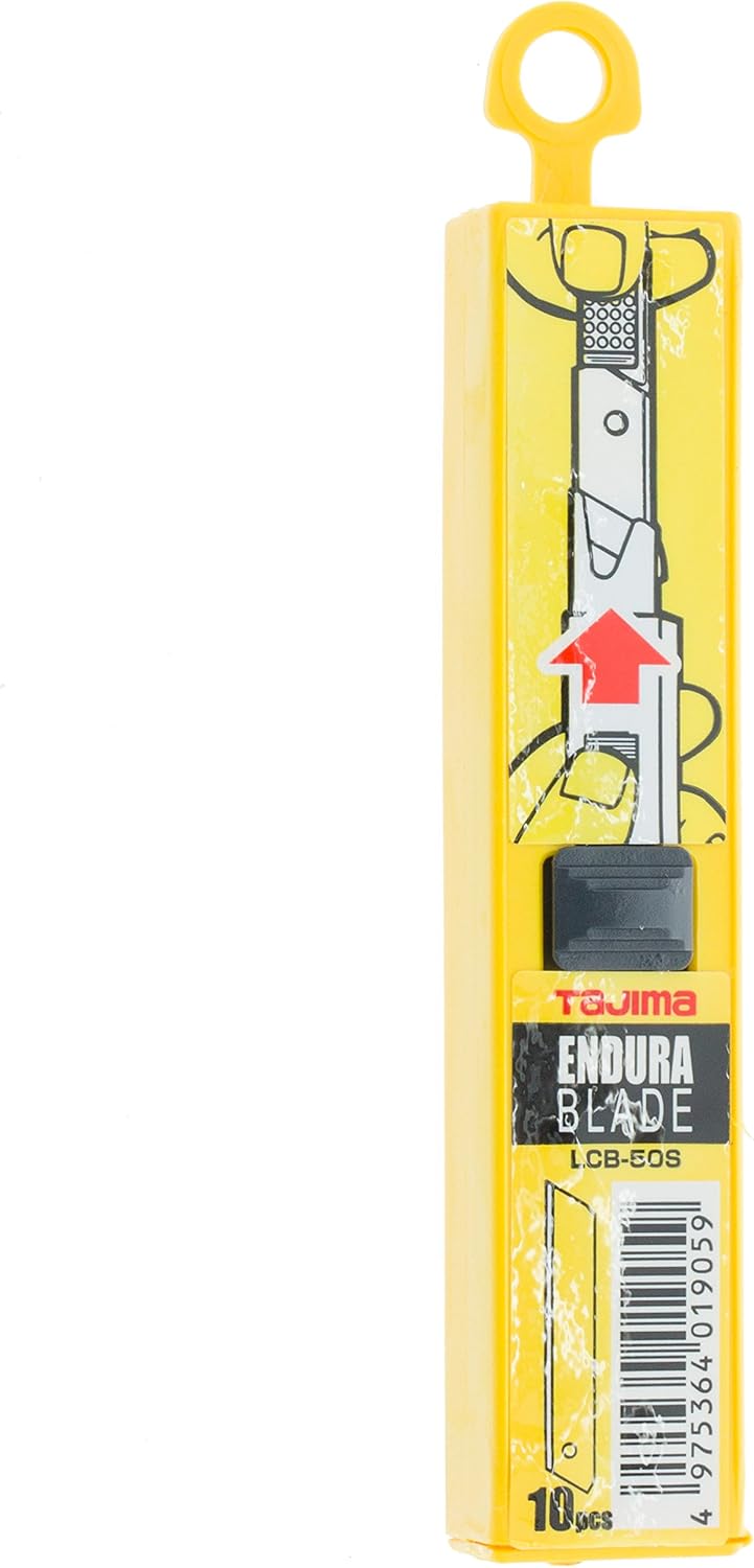 Tajima LCB50SN Endura Snap Off Blades for Stay Sharp Longer Cutting Compatible with Cutter Knives 18MM 10 Piece Pack Set, Silver