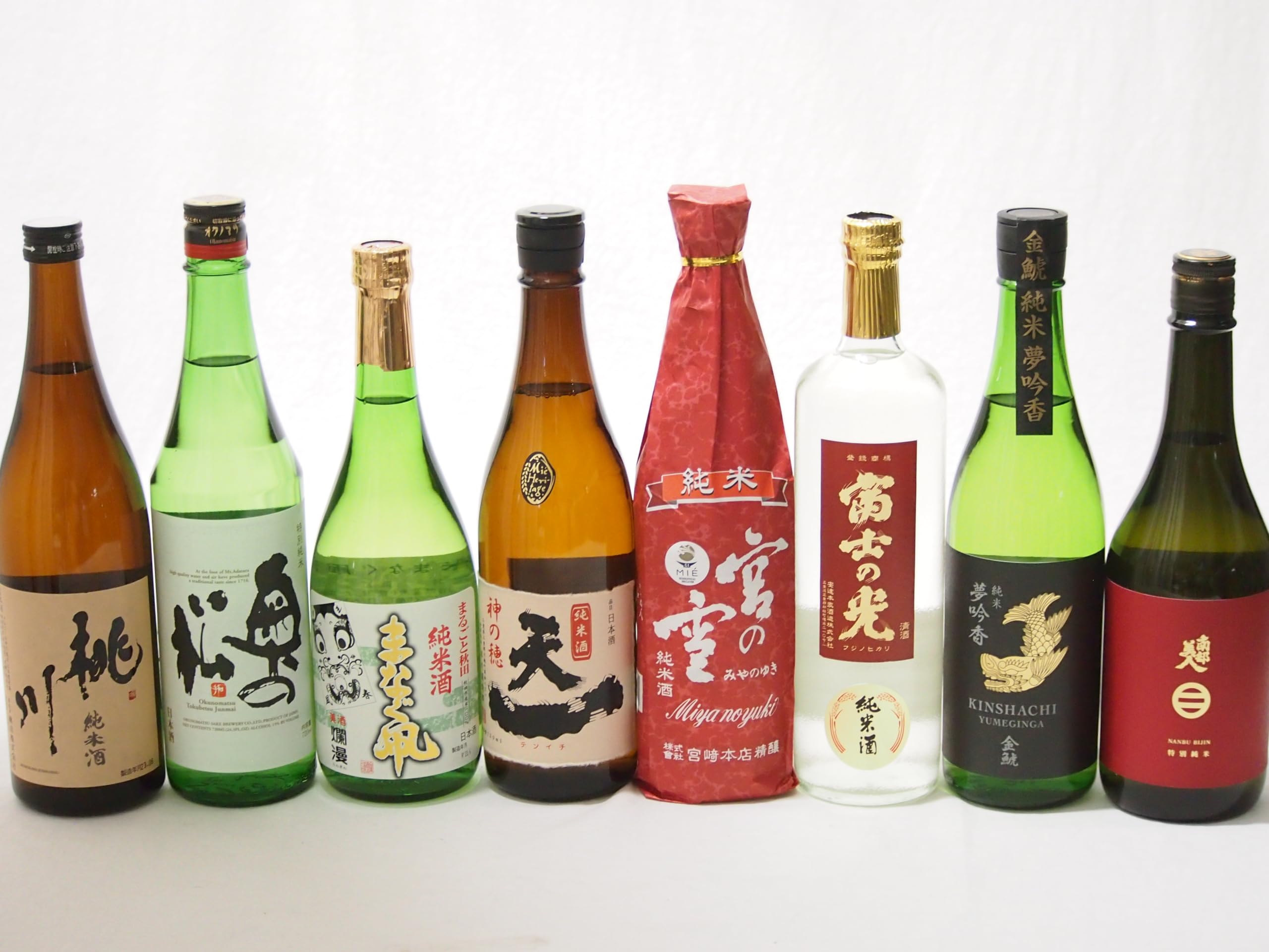 Amazon.co.jp: 日本酒の純米酒決定版8本セット(安達本家酒造 富士の光 