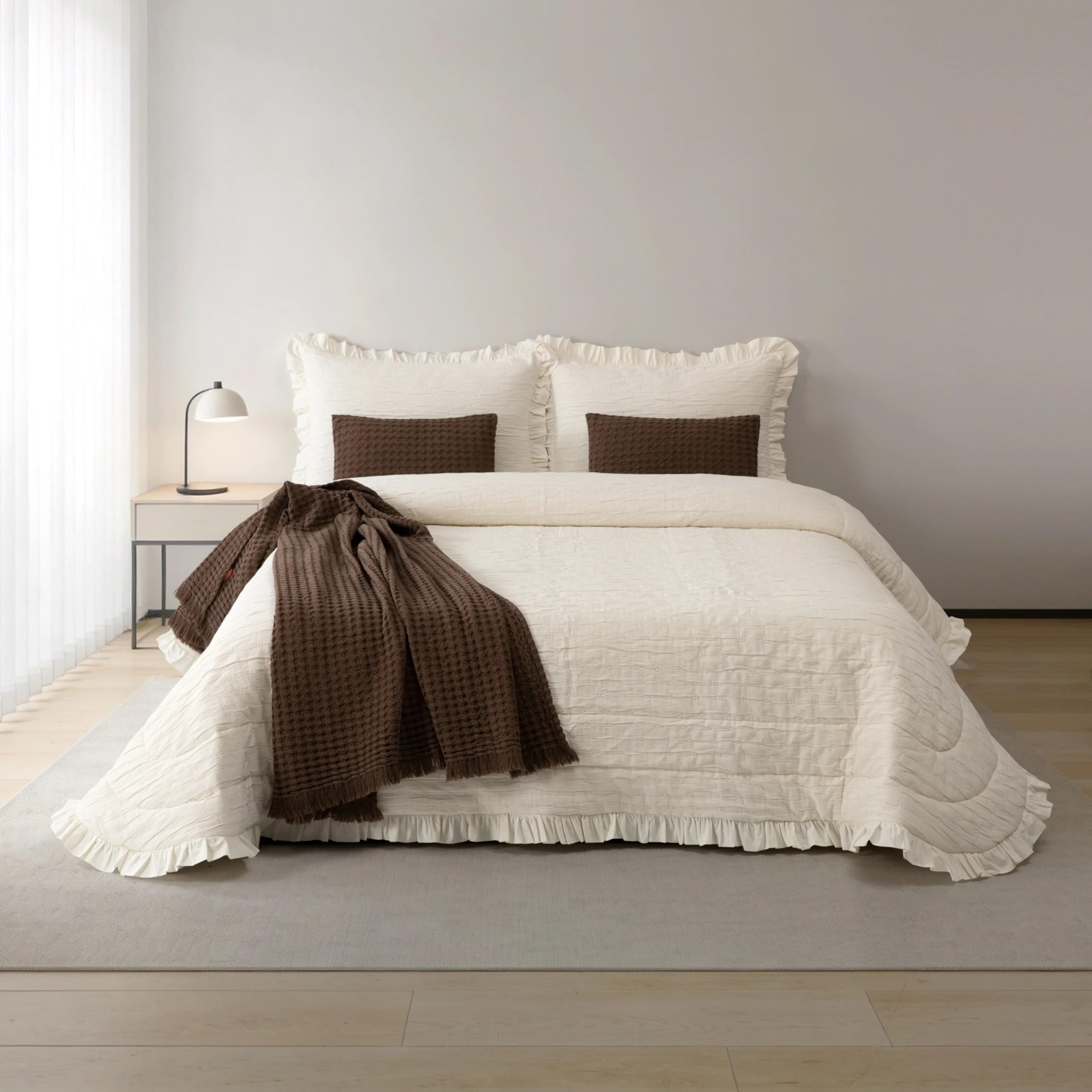 Edredón 100% Algodón marfil para dormitorios cálidos y acogedores estilo Elise