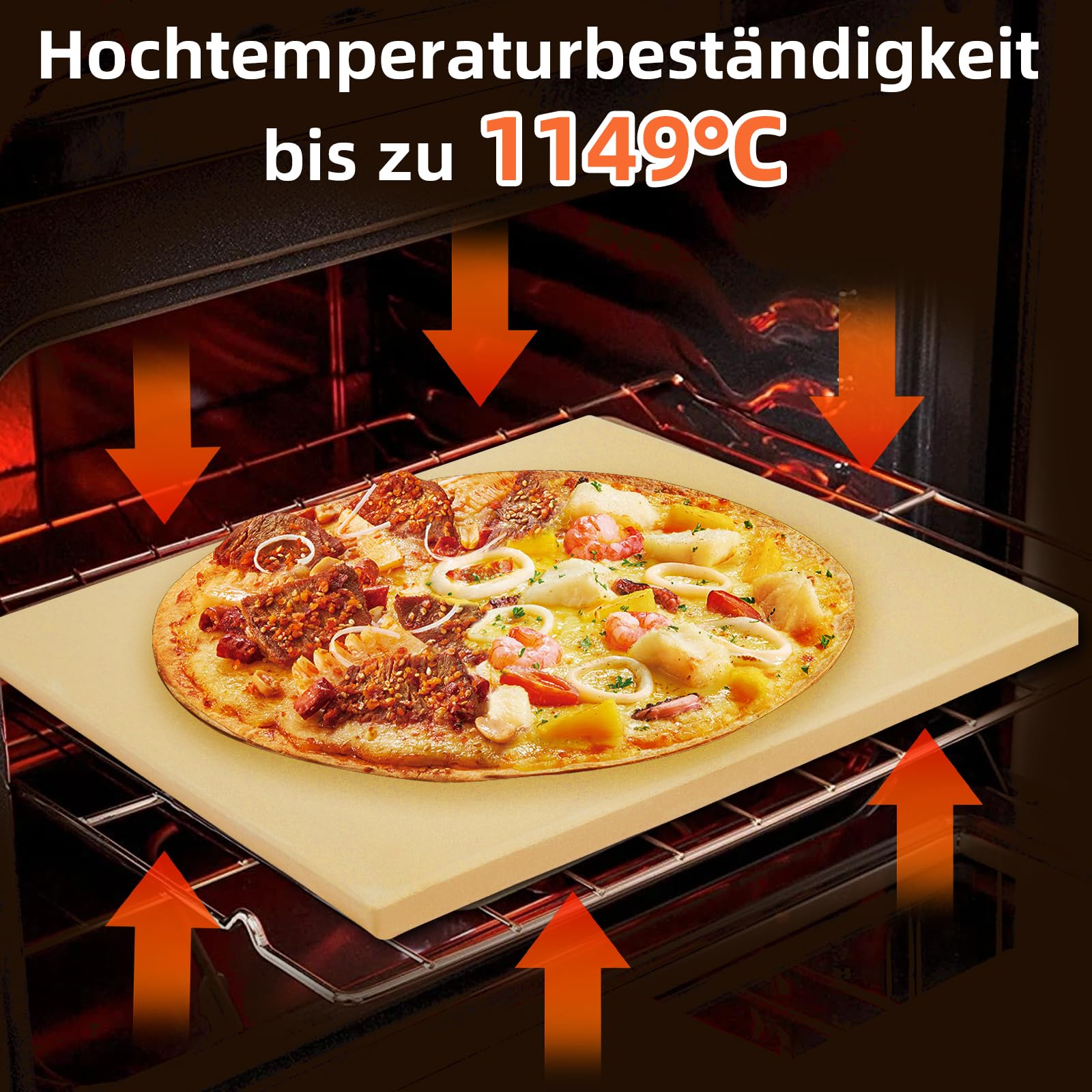 Pierre à pizza pour pizza et pain 38 * 30 * 1,5 CM Pierre à pizza pour barbecue à gaz et four