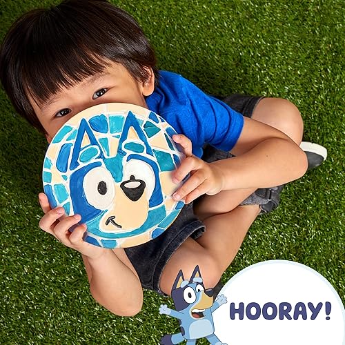 Miniatura 6 de Bluey Pinta tu propia piedra escalonada, diseña 7 obras de arte de piedra de bricolaje, kit divertido para niños, juego de arte de piedras pintables