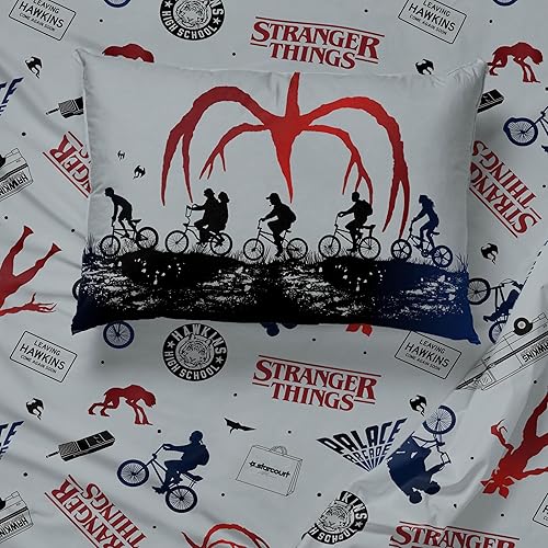 Vista 45 de Juego de sábanas de tamaño Queen Invasion de Deadpool, de Marvel, de 4 piezas, color blanco, rojo y gris Juego de sábanas Queen