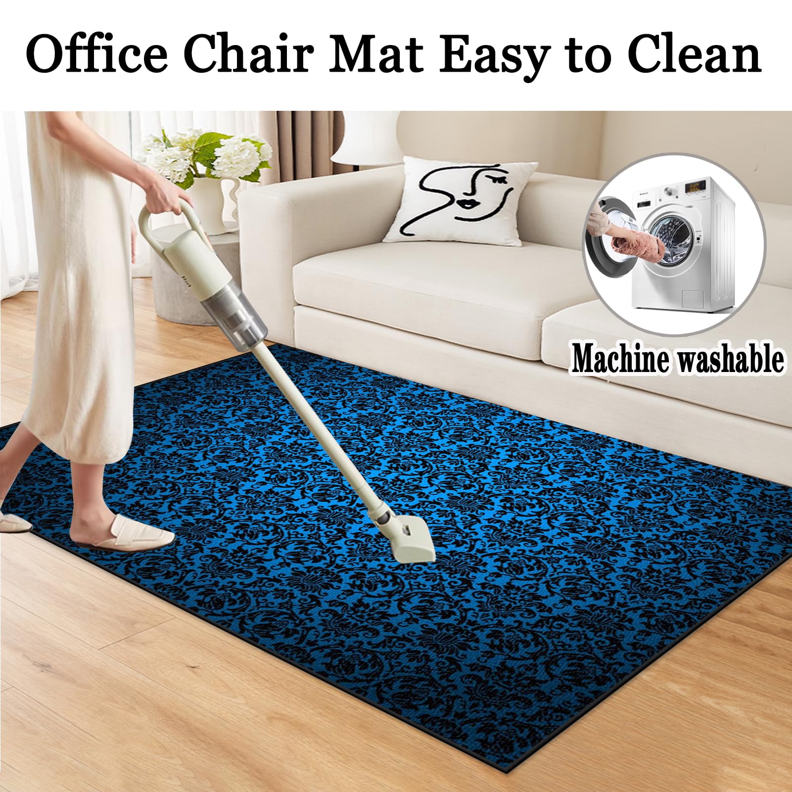 Tapis de Sol Gamer, Tapis Chaise de Bureau, Tapis de Sol Bureau, Tapis protège-Sol pour Chaise de Bureau, Antidérapant Tapis Chaise de Gaming, Tapis de Protection du Sol pour sols durs 160 x 200 cm