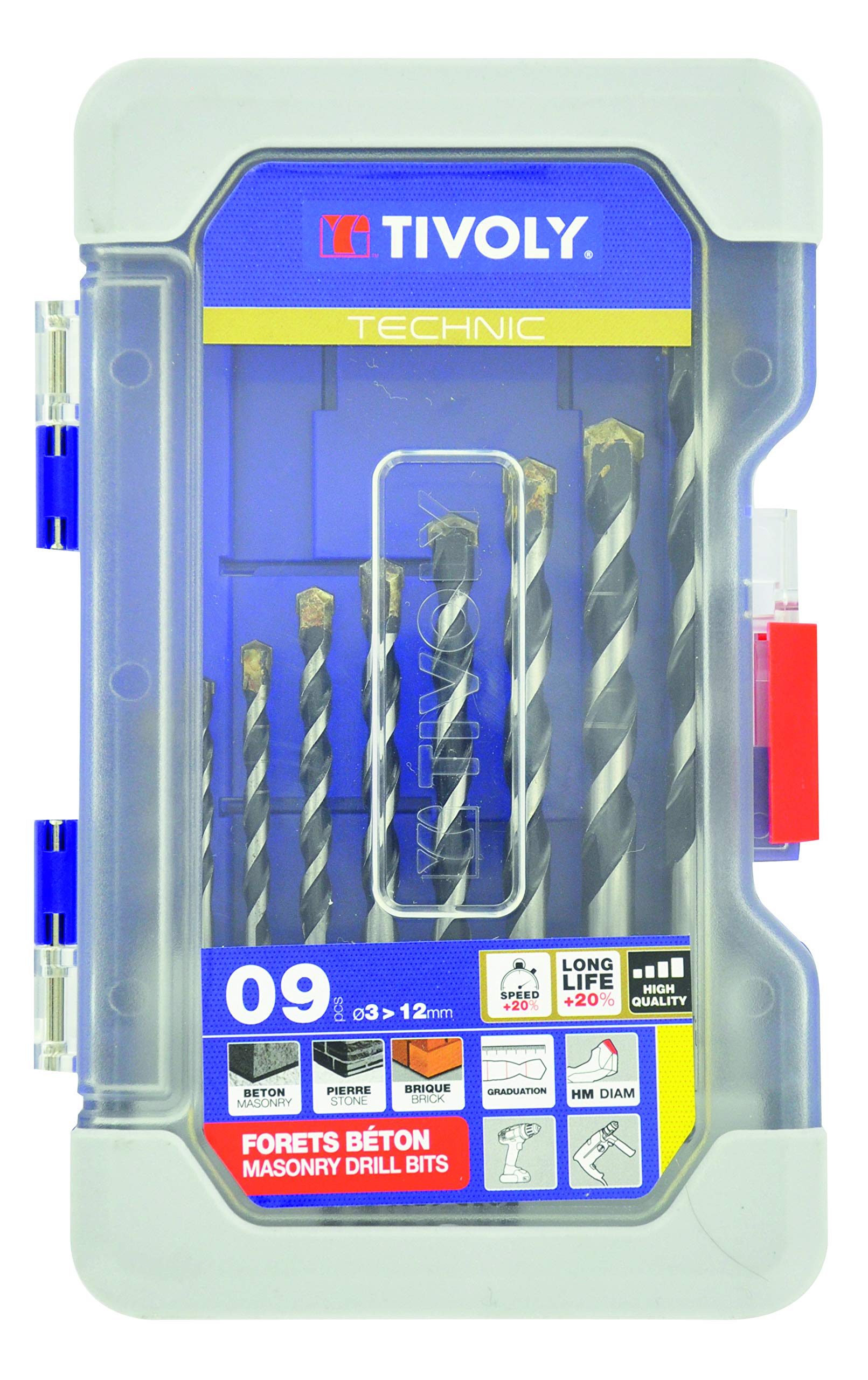 Tivoly 10960370018 T9 Drill Bit Set Concrete Industry