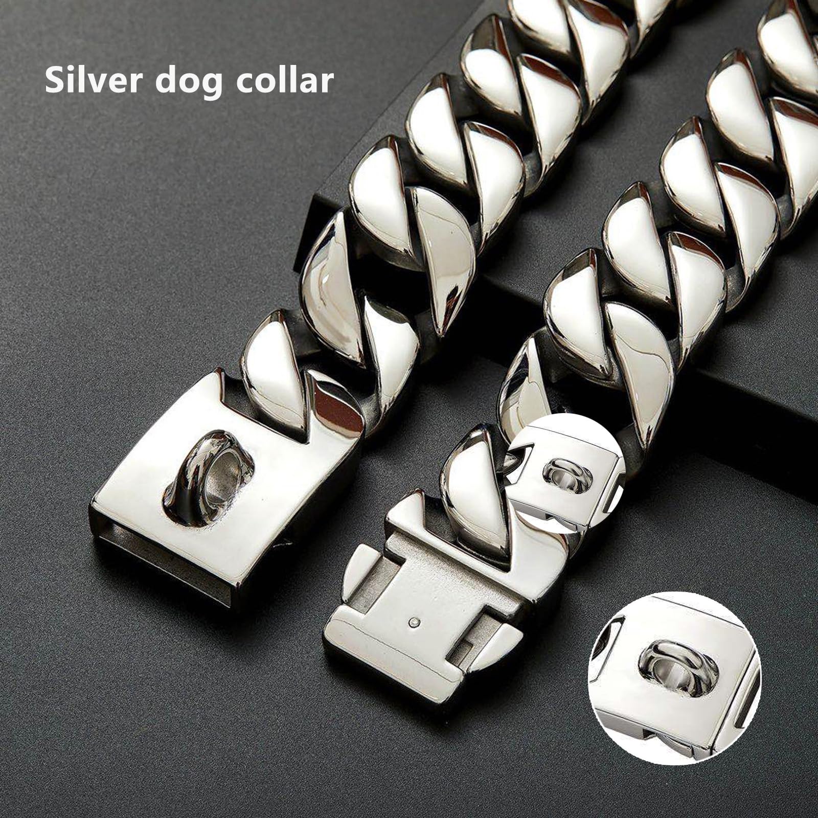 Amazon | ステンレス犬チェーン スナップバックル ペット犬ネックレス