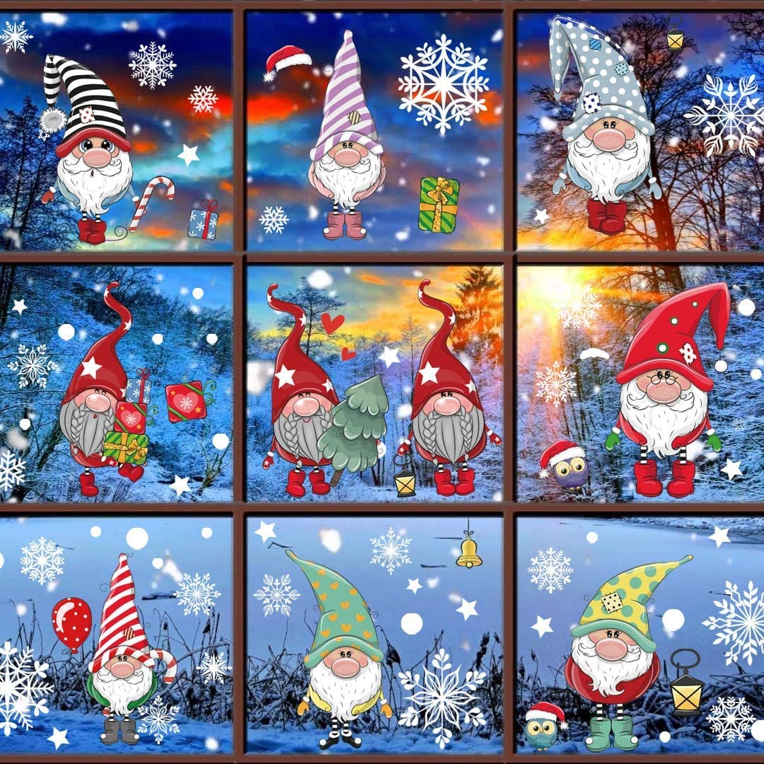 Produktbild von 116 Stück Fensterbilder Weihnachten Mit Silberglitter - Winter