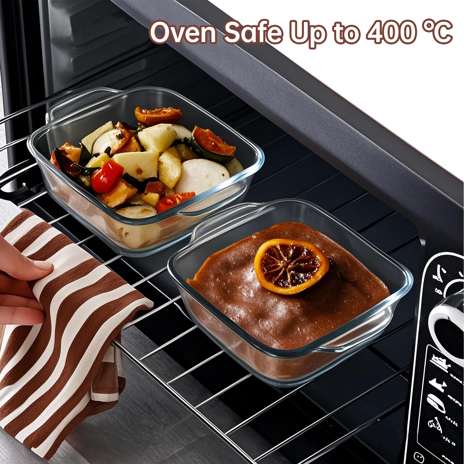 Plat Four Micro-ondes Verre Borosilicate Petit Plat à Gratin En Verre Borosilicate - 0,8 L - Pour 1 Personne Mini Plat Borosilicate