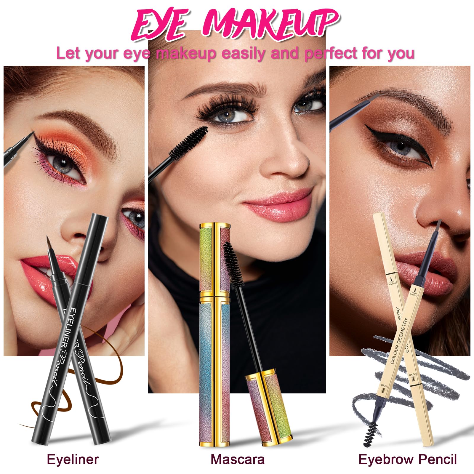 Kit completo de maquillaje para mujeres, kit completo de maquillaje para principiantes, juegos de regalo para adolescentes y niñas, todo en uno, paquete de maquillaje a granel que incluye paleta de 4
