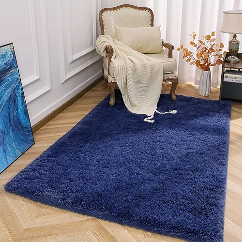 Miniatura 113 de Kimicole Alfombras de área grandes de 7 x 10 pies para sala de estar y dormitorio, alfombra suave y esponjosa, alfombras peludas antideslizantes