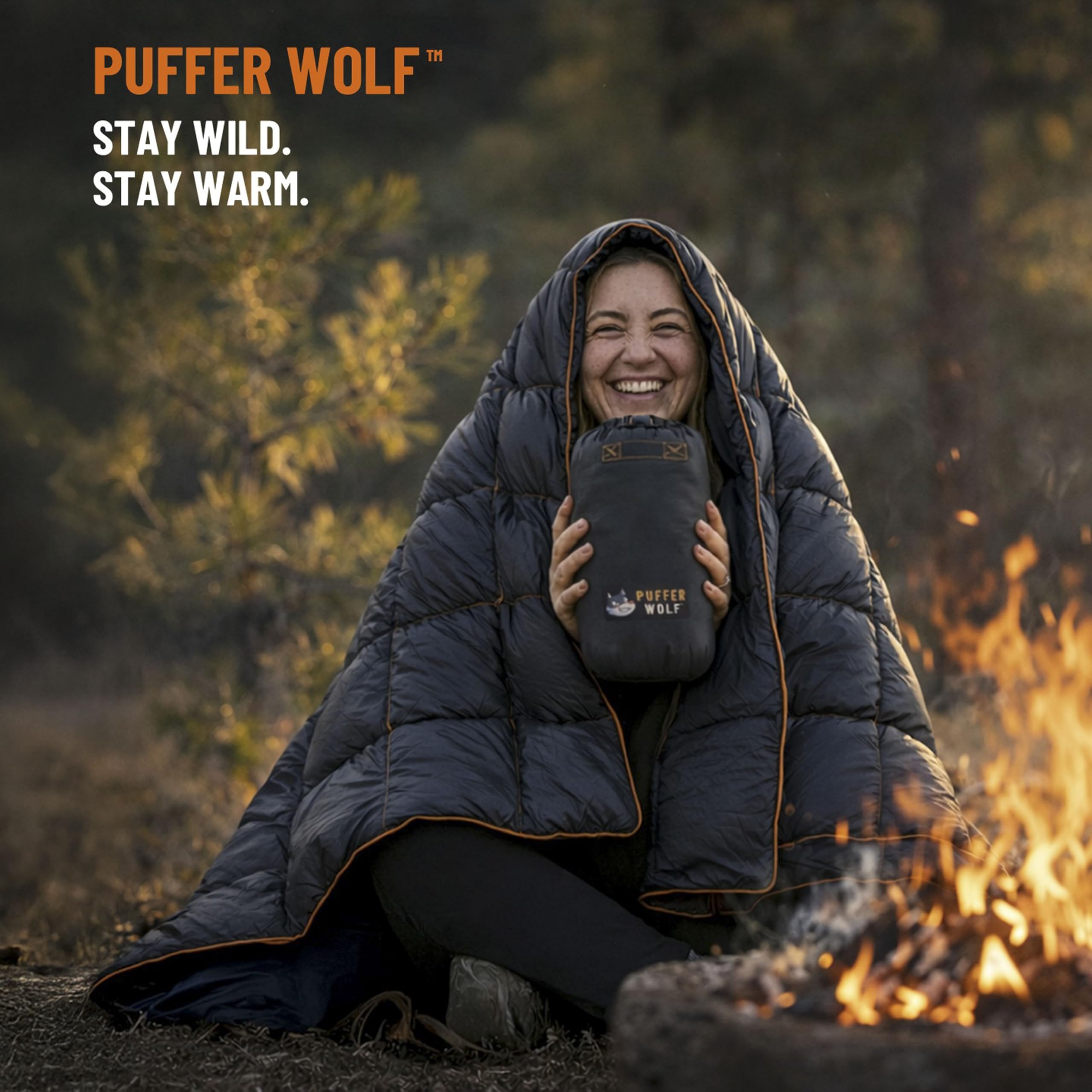 PW700 Extra Large Double Insulated Outdoor Camping Blanket | 2X Puffy Warm Packable Weatherproof Durable and Lightweight | Top Quilt for Hiking Backpacking Stadium Events Picnics product thumbnail 4