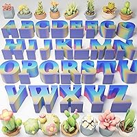 Vista 1 de Paquete de 26 moldes para cubitos de hielo con letras A-Z, molde de fundición de resina para hacer velas y decoración del hogar, moldes de silicona