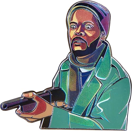 Divertido pin esmaltado de escena de película, pin de solapa de aleación de zinc de 2 pulgadas, arte negro, pin afroamericano, broches