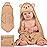KeaBabies Hooded Baby Towel for Newborn - Viscose Derived from Bamboo Large Baby Bath Towels with Hood for Boys, Girls, Toddler, Extra Absorbent & Soft Newborn Bath Essentials (Monkey, Regular)
