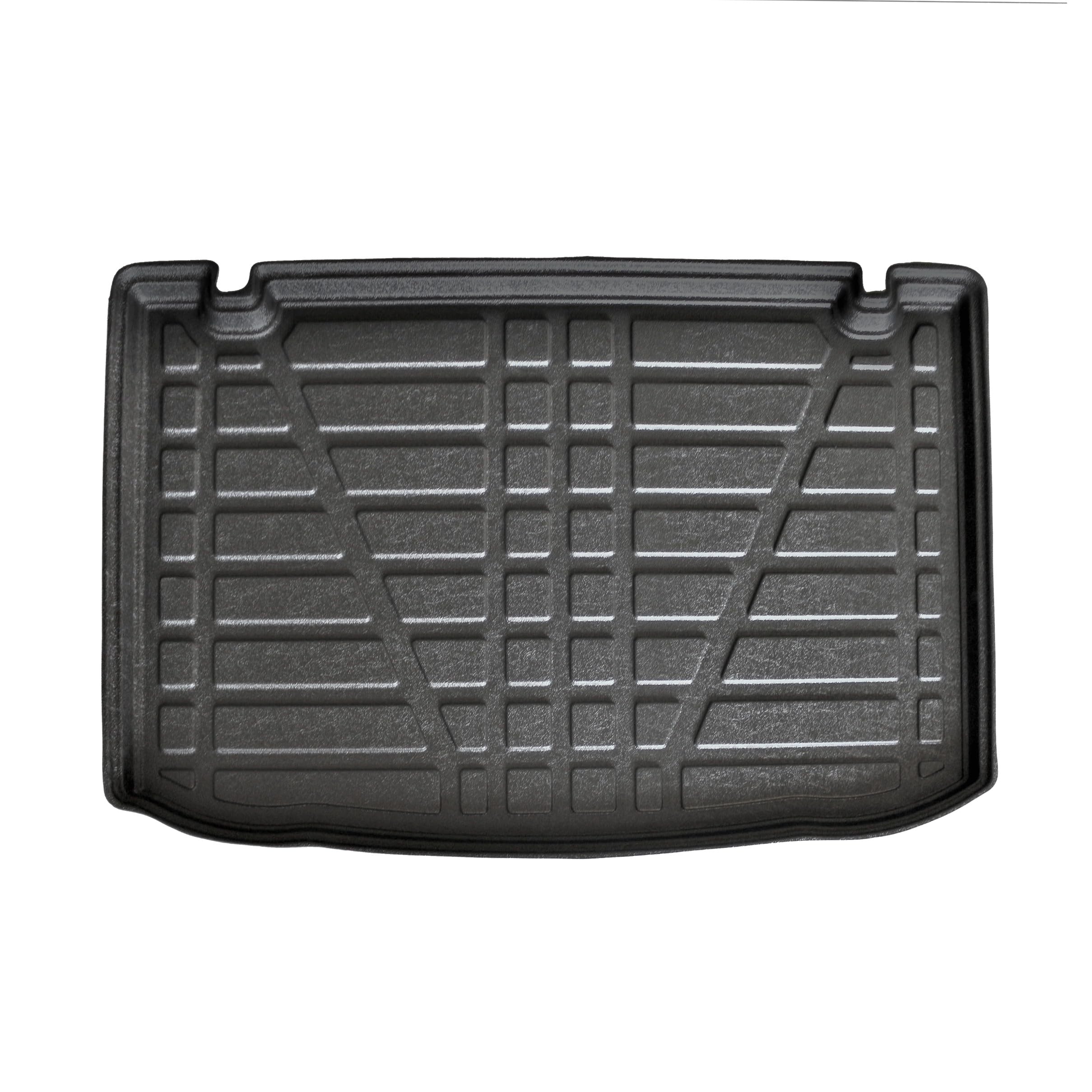 SCOUTT Tapis De Coffre sur Mesure pour Renault Clio 4 2014-2019, Noir, Antidérapant, Bord Haut, Toutes Saisons