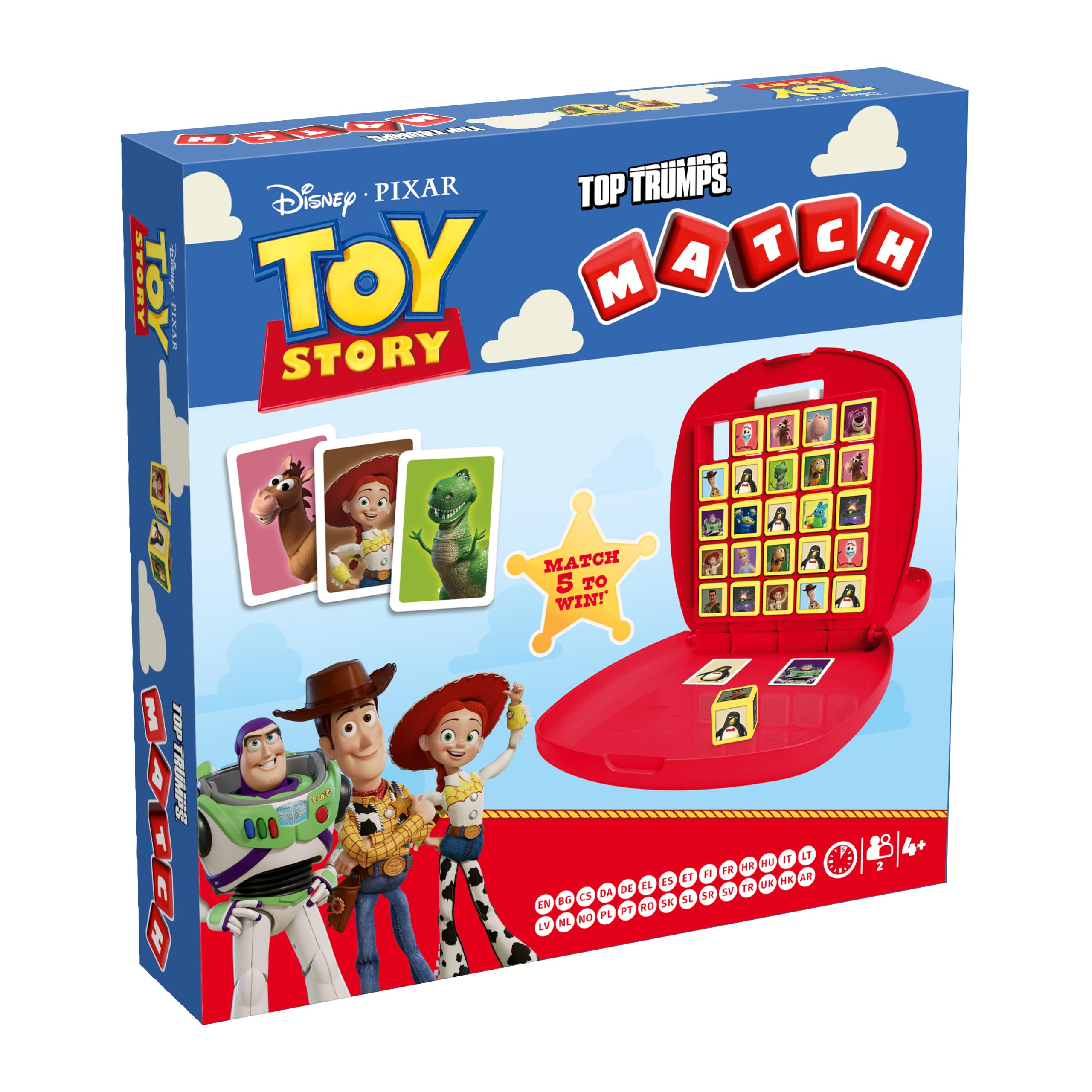 Top Trumps Toy Story Match Play with your favourite characters including Woody, Buzz and Jessie travel board game gift and toy for Boys and Girls Aged 4 plus