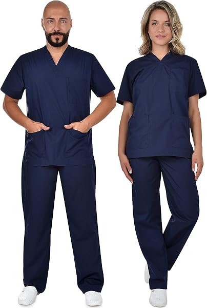 B-well Cesare Divisa Sanitaria Donna e Uomo | Uniforme Sanitaria Donna e Uomo Unisex Set con Casacca e Pantalone | Divise Sanitarie - 2