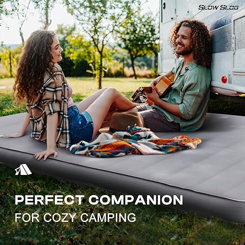 Miniatura 3 de Almohadilla autoinflable para dormir con bomba de aire eléctrica portátil, almohadilla de espuma viscoelástica de 4 pulgadas para acampar en tienda