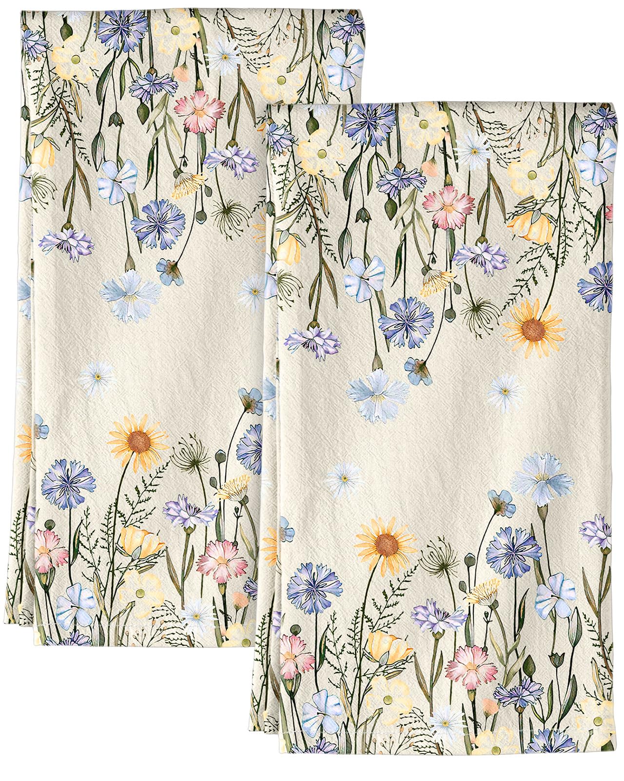 Miss Adola 150GSM Flour Sack Kitchen Towels Colorful Flower