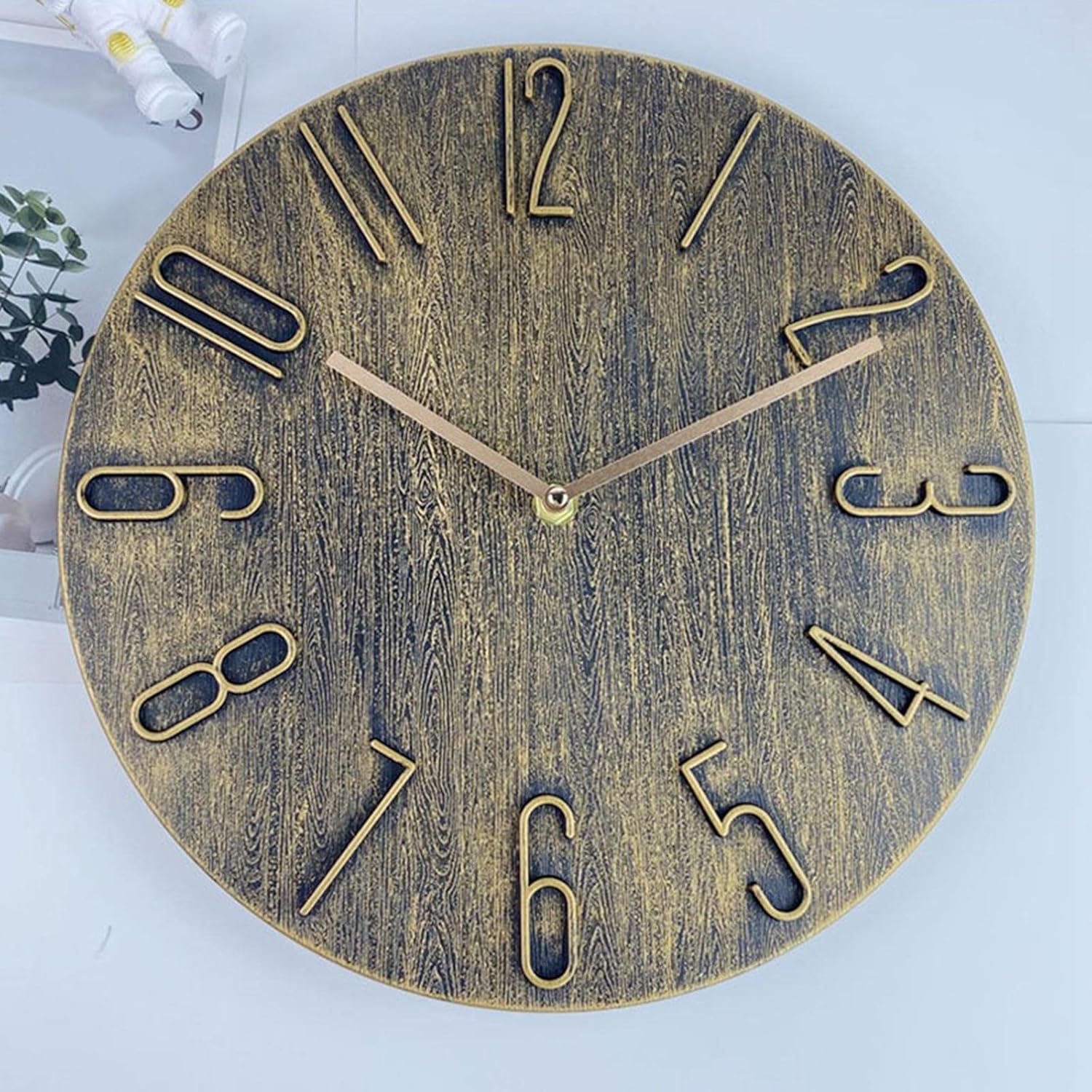 KLKCMS Reloj de pared de 12 pulgadas reloj de pared nórdico