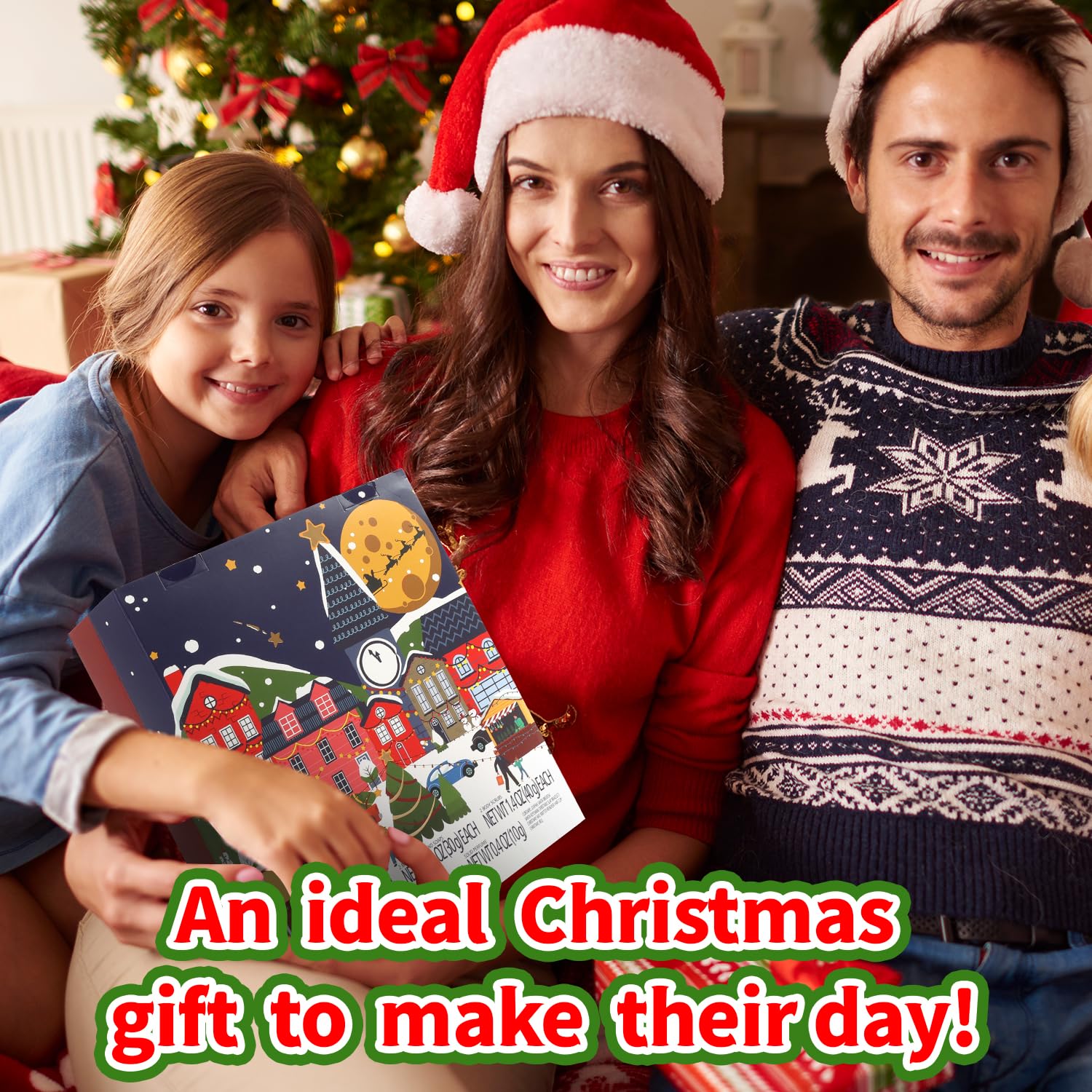 BODY & EARTH Regali di Natale per donne, set da 24 pezzi, set da bagno per Natale con confezione regalo, candela profumata, bagno di schiuma, decorazione natalizia, fidanzata, regalo natale donna