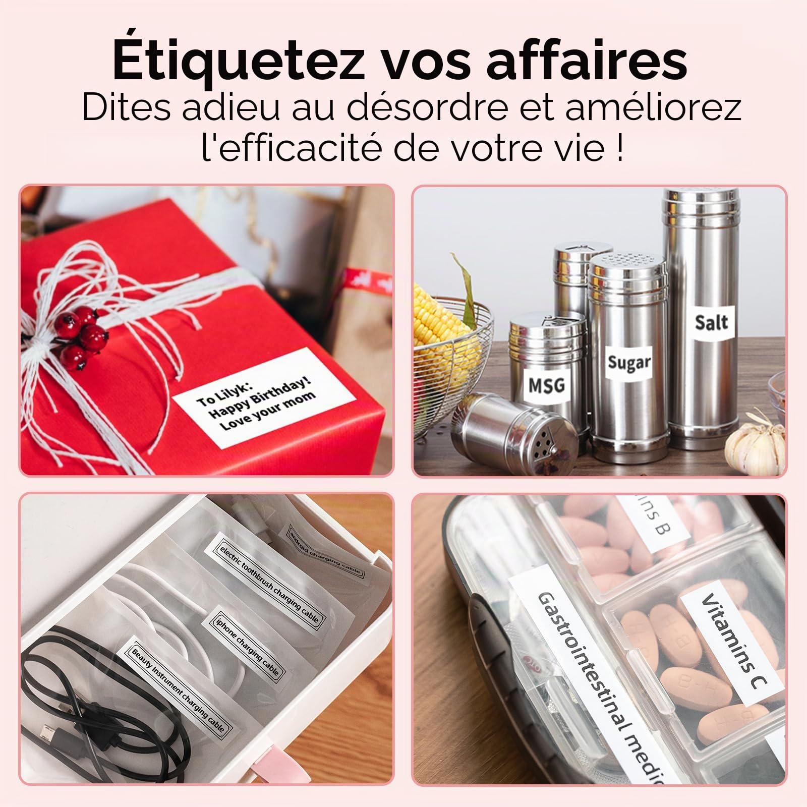 Mini Imprimante Thermique Portable T02, Autocollant pour Téléphones et Tablettes, Compatible iOS Android
