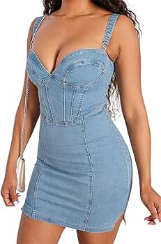 Amazon.com: YUNZSXJY Summer Denim Dress for Women - Sexy