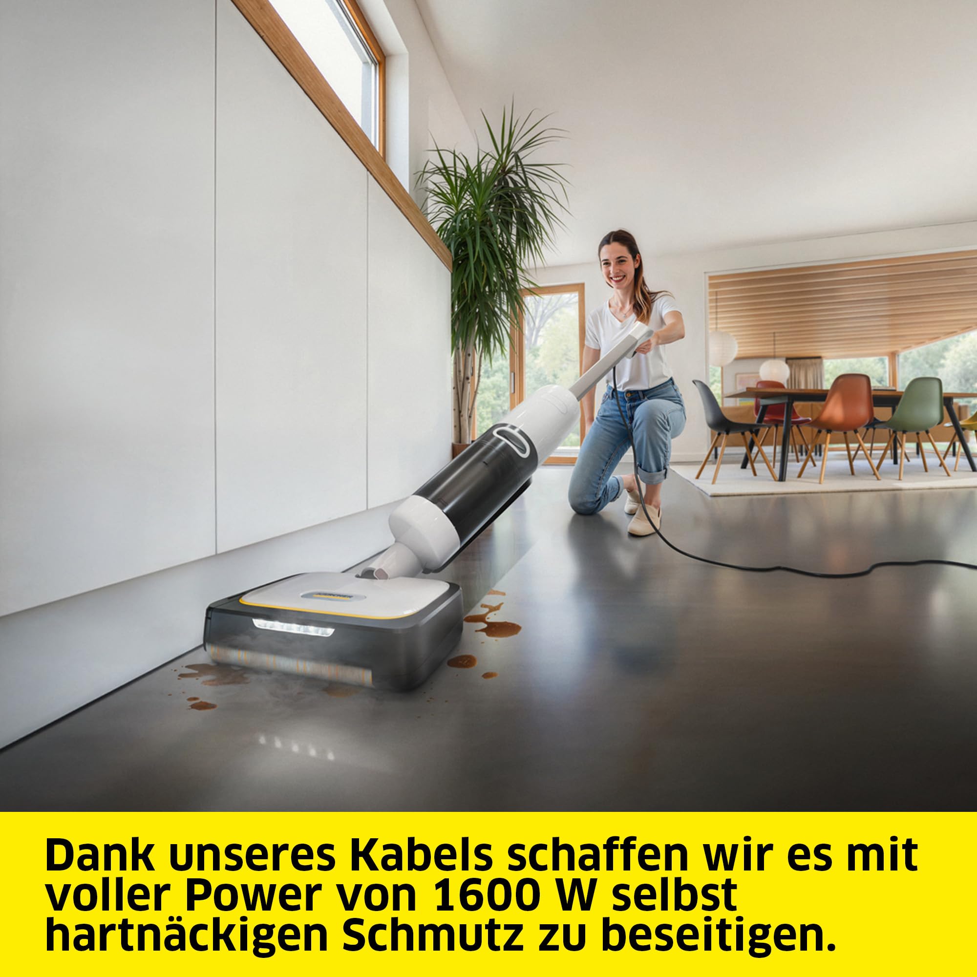 Kärcher Dampfsauger SCV 4 Steam Vac, 3-in-1 Lösung (Dampfreinigung, Saugen & Kombi), eliminiert 99,999% Viren* & Bakterien**, Aufheizzeit: 30 s, Entkalkungskartusche, Selbstreinigungsfunktion