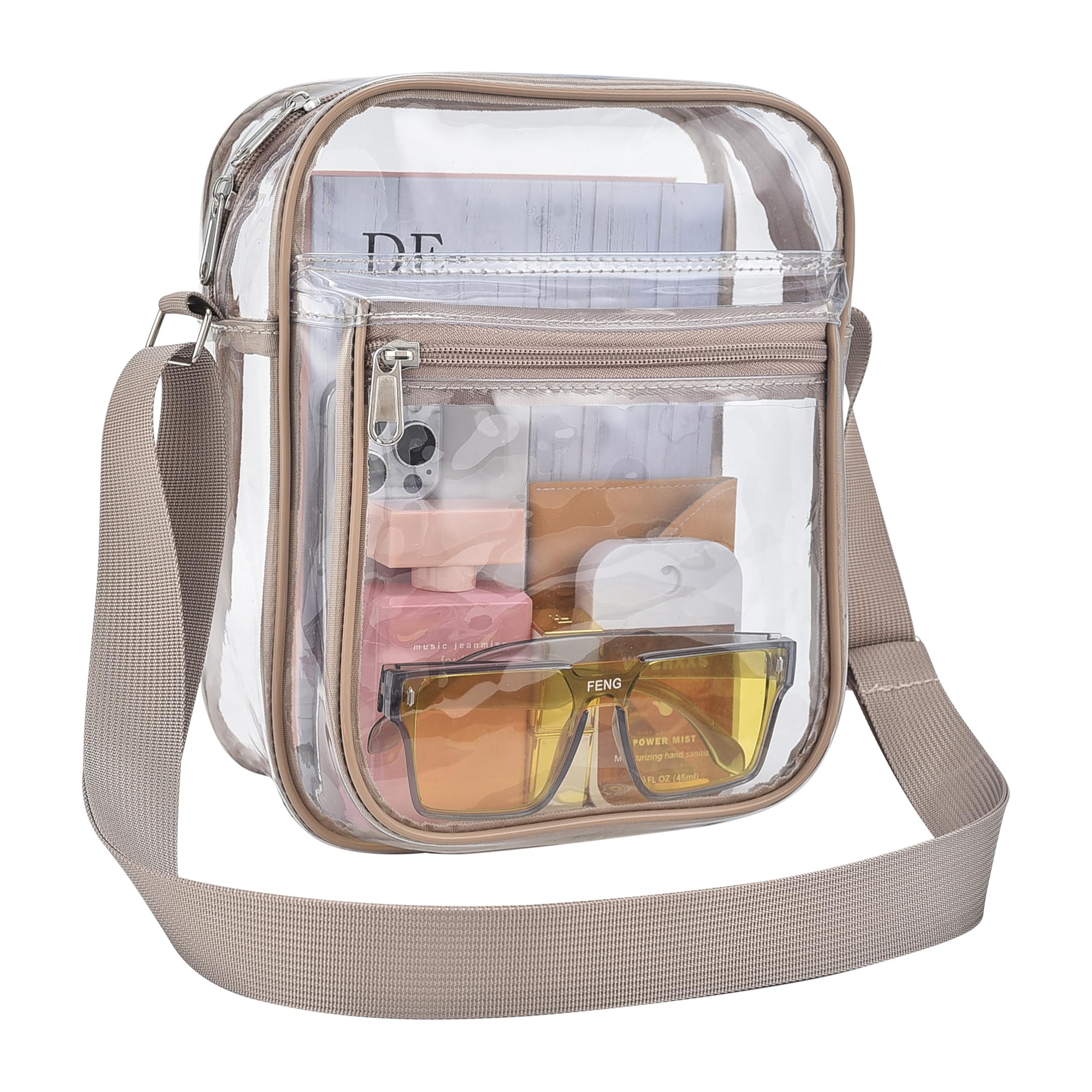 USPECLARE Clear Bag Stadium Approved Clear Messenger Bag for Men and Women