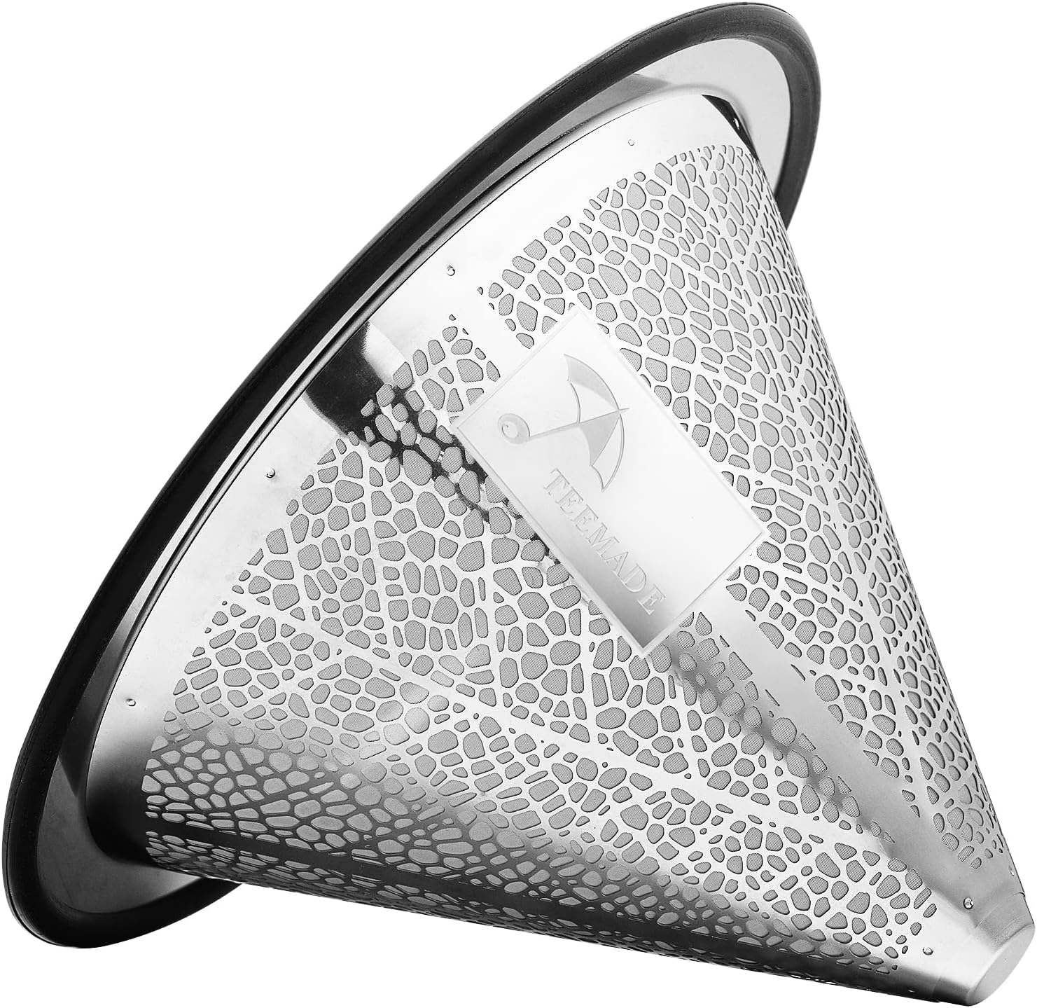 Pour Over Coffee Filter,Reusable 304 Stainless Steel Coffee Dripper,Wide Metal Base Perfect for Chemex Hario V60 Bodum & Other Coffee Makers Paperless Coffee Filter for Sustainable Brewing By TEEMADE