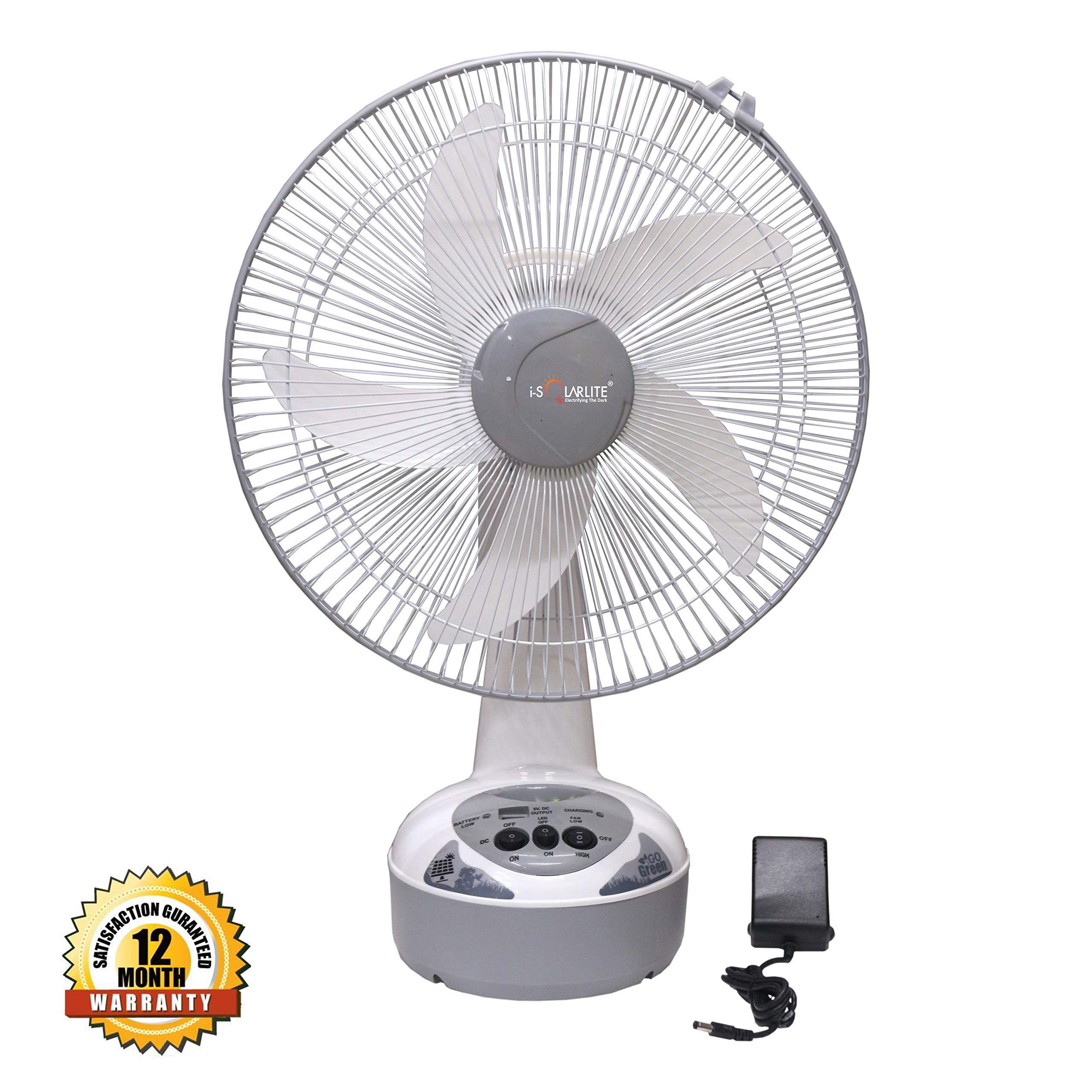 Buy iSolarlite® Bena Solar Table Fan 16 inch, Solar Fan with Battery