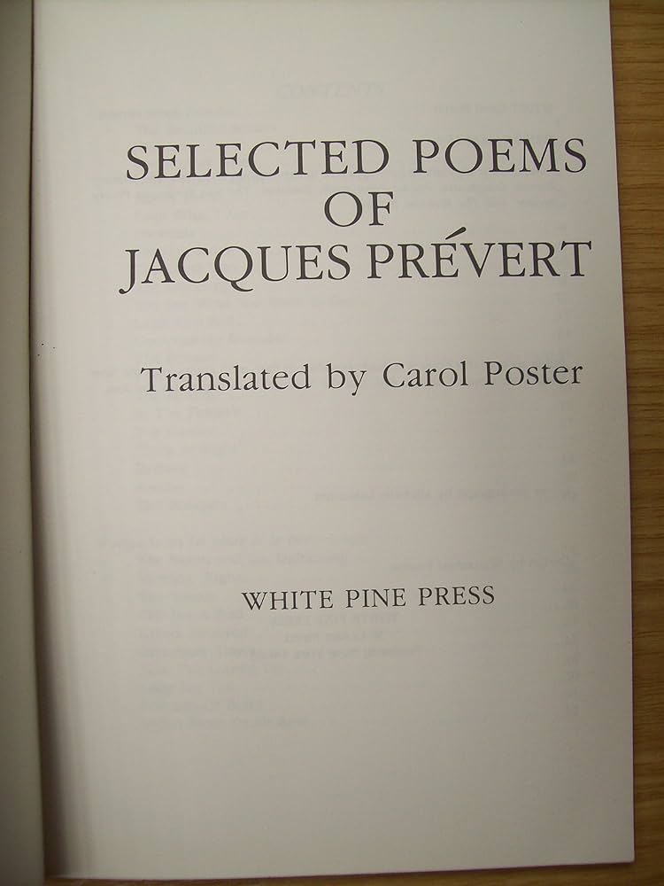 Amazon | Selected Poems of Jacques Prevert | Prevert