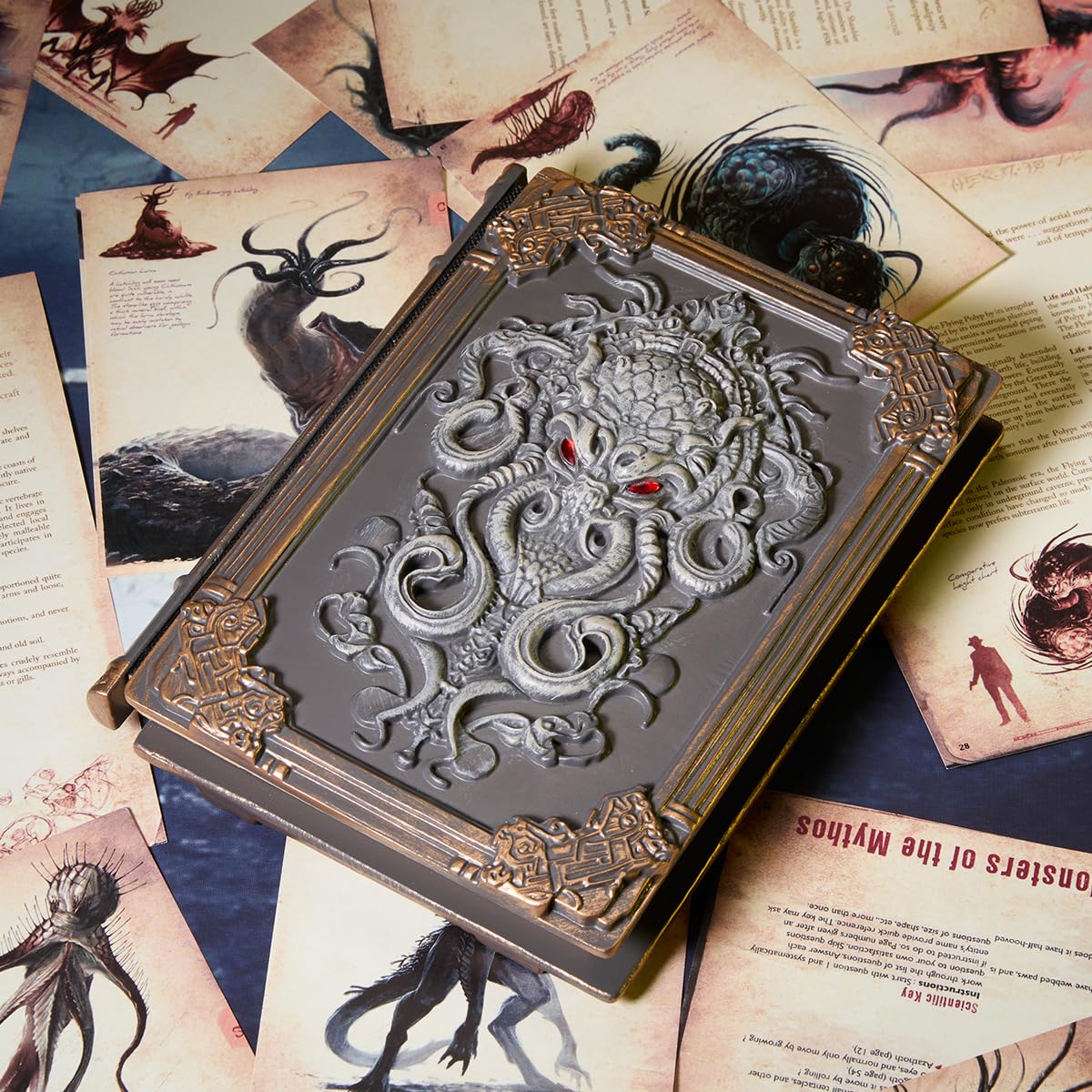 Cthulhu Notebook Premium 3D Solido Rilievo Libro Libero Taccuino Stile Retro Diario Mistico Regalo di Compleanno Copertina rigida Sketchbook Copertina rigida Pittura Scrittura Diario Da Tavolo