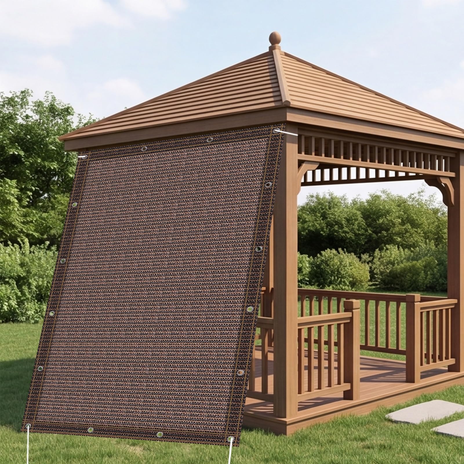 Tkanina przeciwsłoneczna 250 x 350 cm, 90% współczynnik zacienienia, ochrona przed promieniowaniem UV, do ogrodu, osłona przeciwsłoneczna, niestandardowy rozmiar i opcje kolorystyczne, na zewnątrz