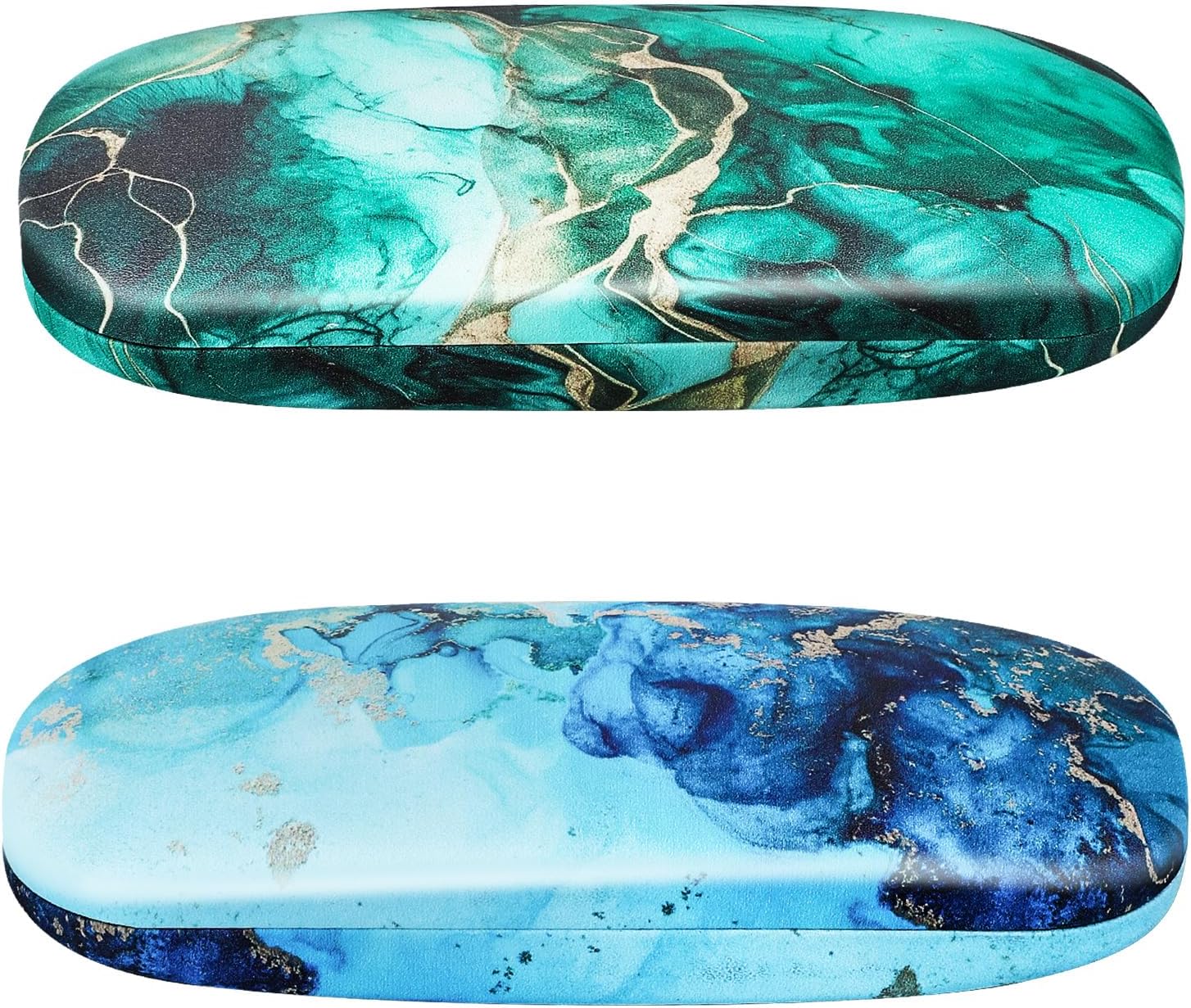 2 PCS Glasses Case, Hard Shell Glasses Case Portable Spectacle Cases Eyeglass Case for Men Women