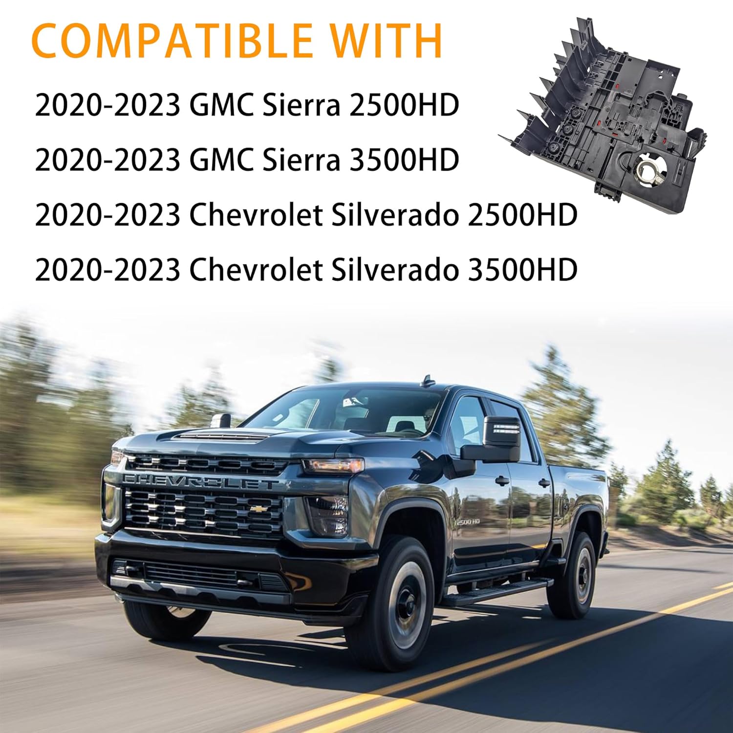 84732905 Battery Distribution Fuse Block Fit for Chevrolet Silverado 2500HD 2020-2023, Silverado 3500HD 2020-2023, GMC Sierra 2500HD 2020-2023, Sierra 3500HD 2020-2023, Replaces# 84646135, 06980103Z