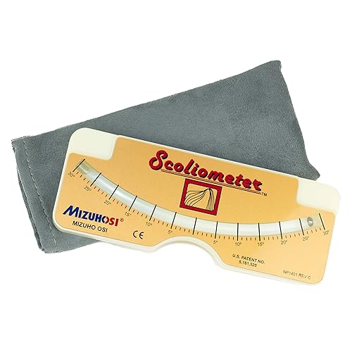 57019 Dispositivo de medición médico para diagnóstico de escoliosis trasera con bolsa de transporte de tela