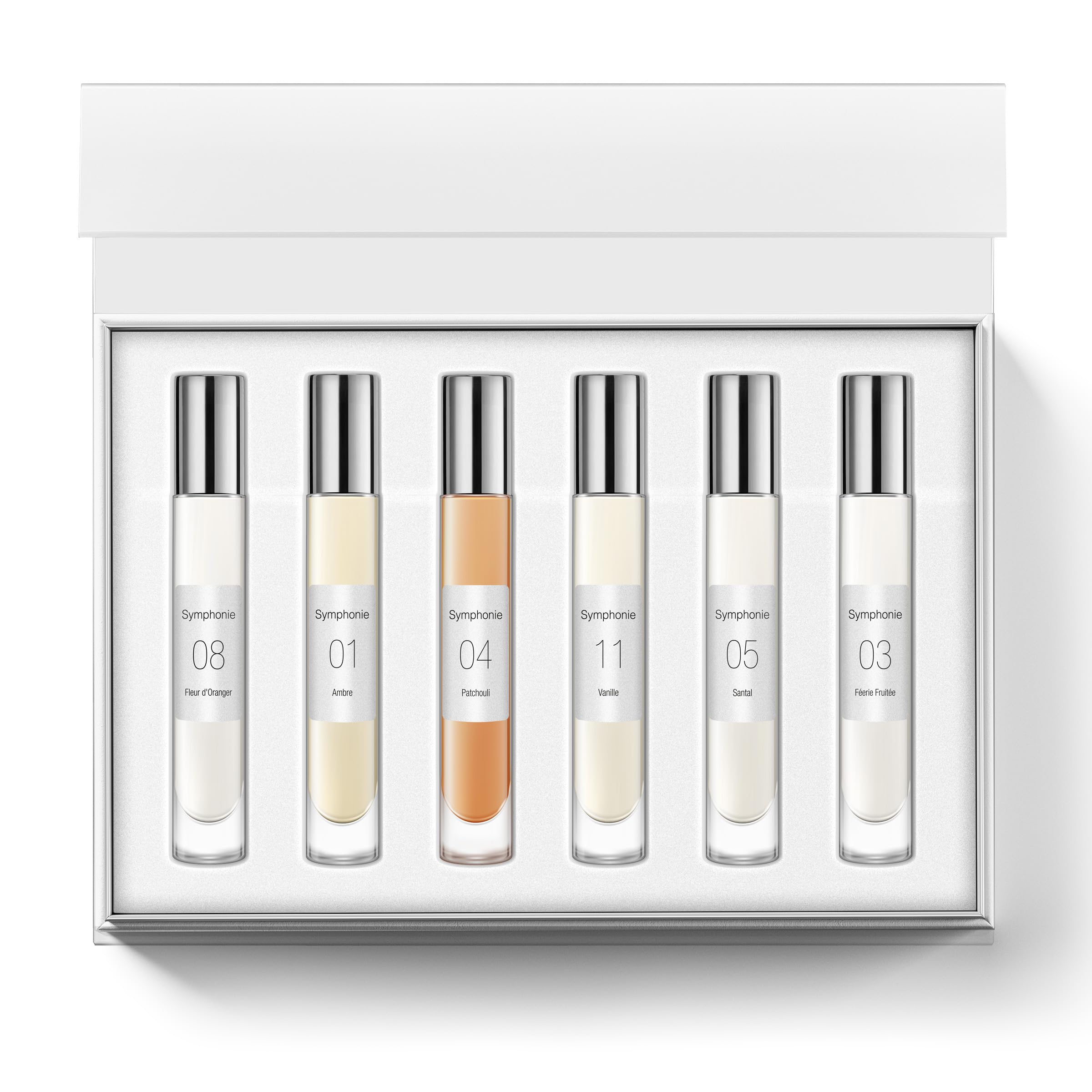 SYMPHONIE - Cofanetto 6 vaporizzatori Eau de Parfum • Profumi Donna • Idea Regalo Festa della Mamma • Collezione EVAFLORPARIS • 10 ml