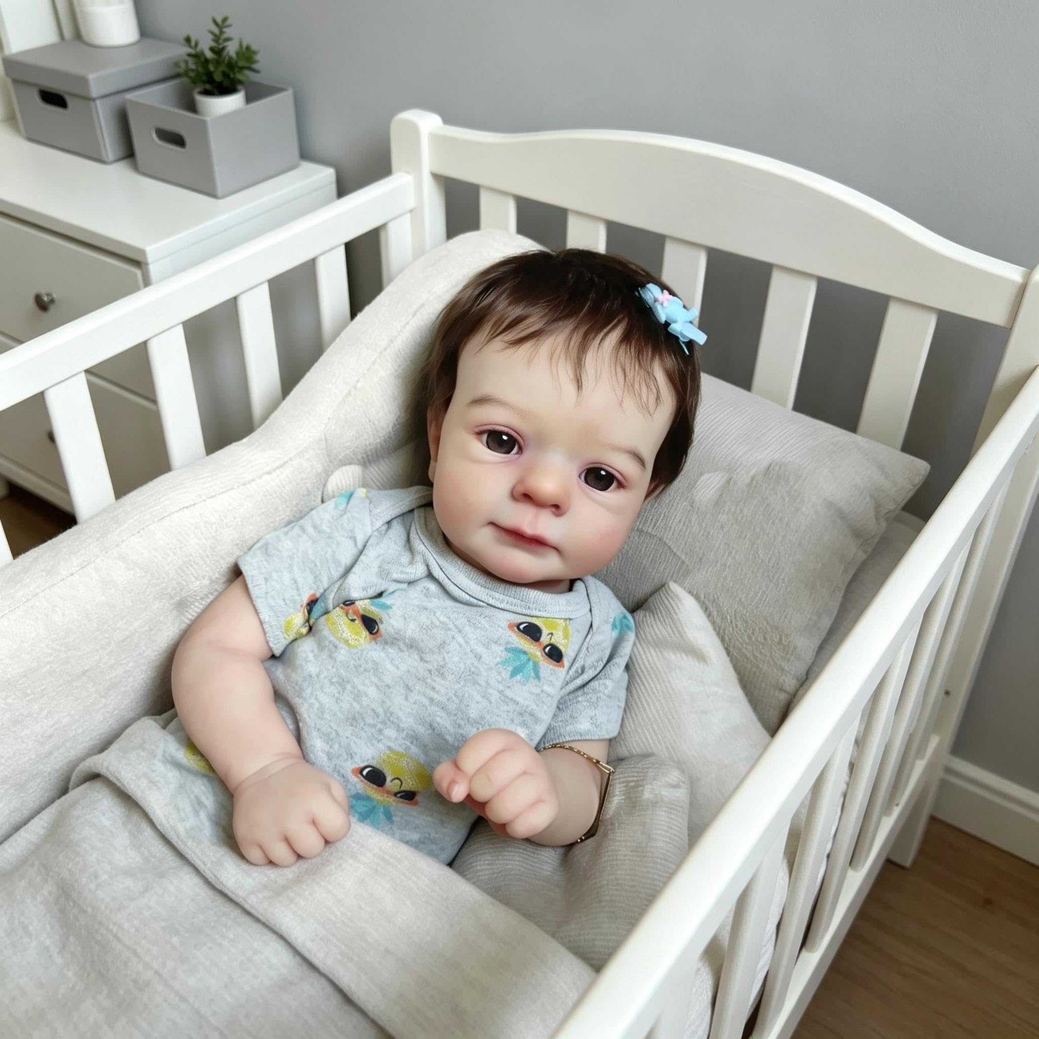 Reborn Baby Dolls silikonowe winylowe na całe ciało, 45 cm, realistyczna lalka niemowlęca, z anatomicznie poprawnymi lalkami Reborn, realistyczna lalka noworodka, z akcesoriami do zabawek