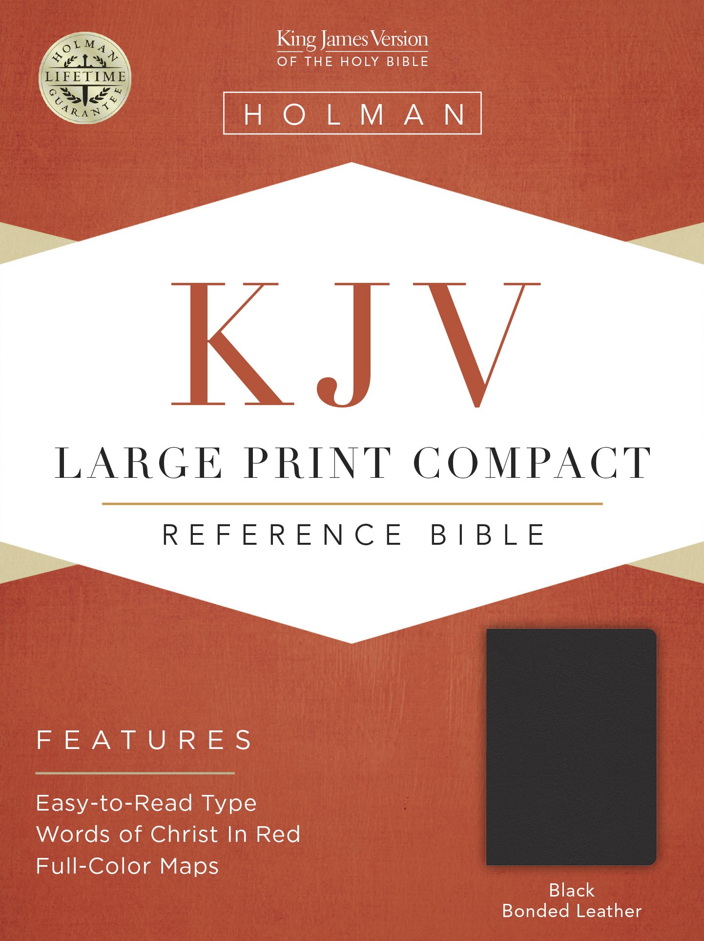KJV Large Print Compact Bible, Black Bonded Leather Bonded Leather – Large Print, 15 Jan. 2001