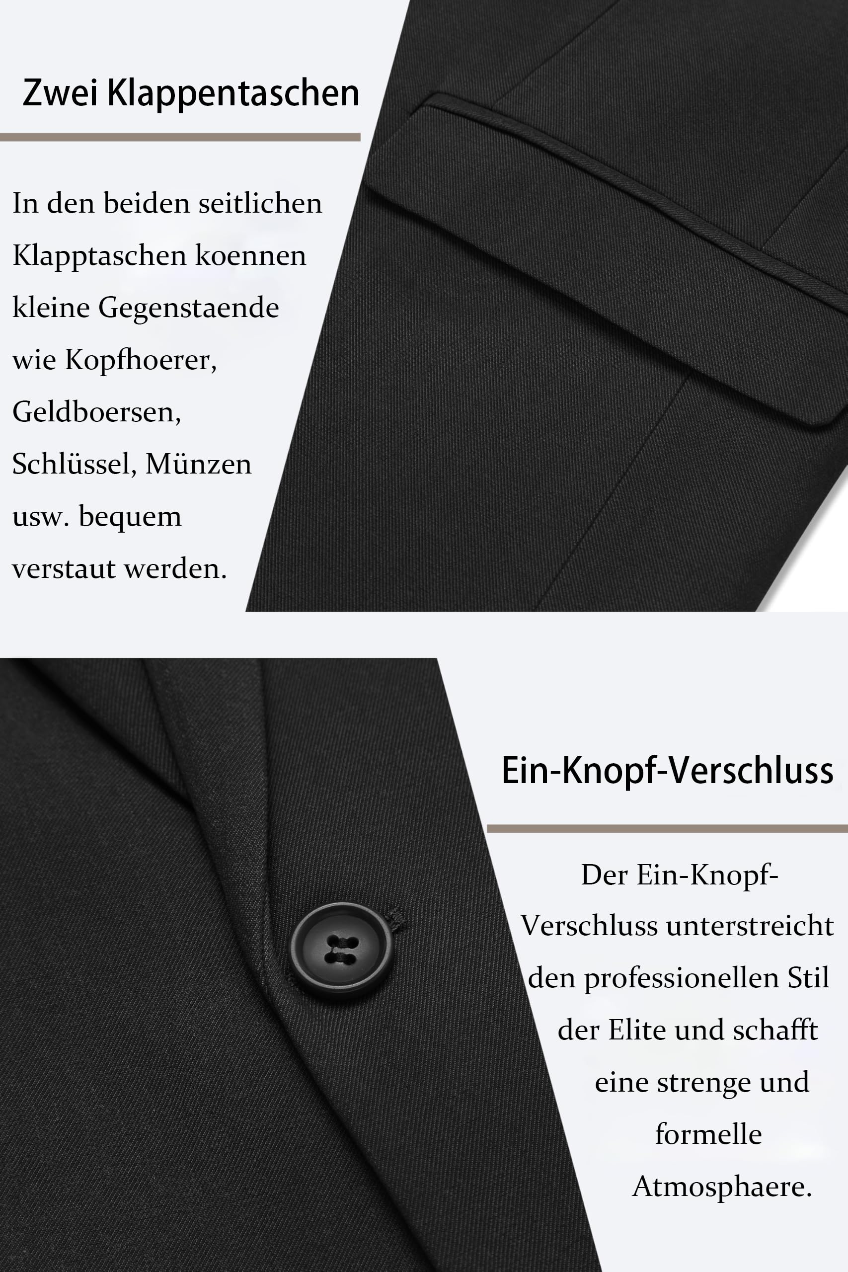 COOFANDY Herren Sakko Sportlich Blazer Business Sakkos Freizeit Anzugjacken Jackett für Hochzeit EIN Knopf Anzug