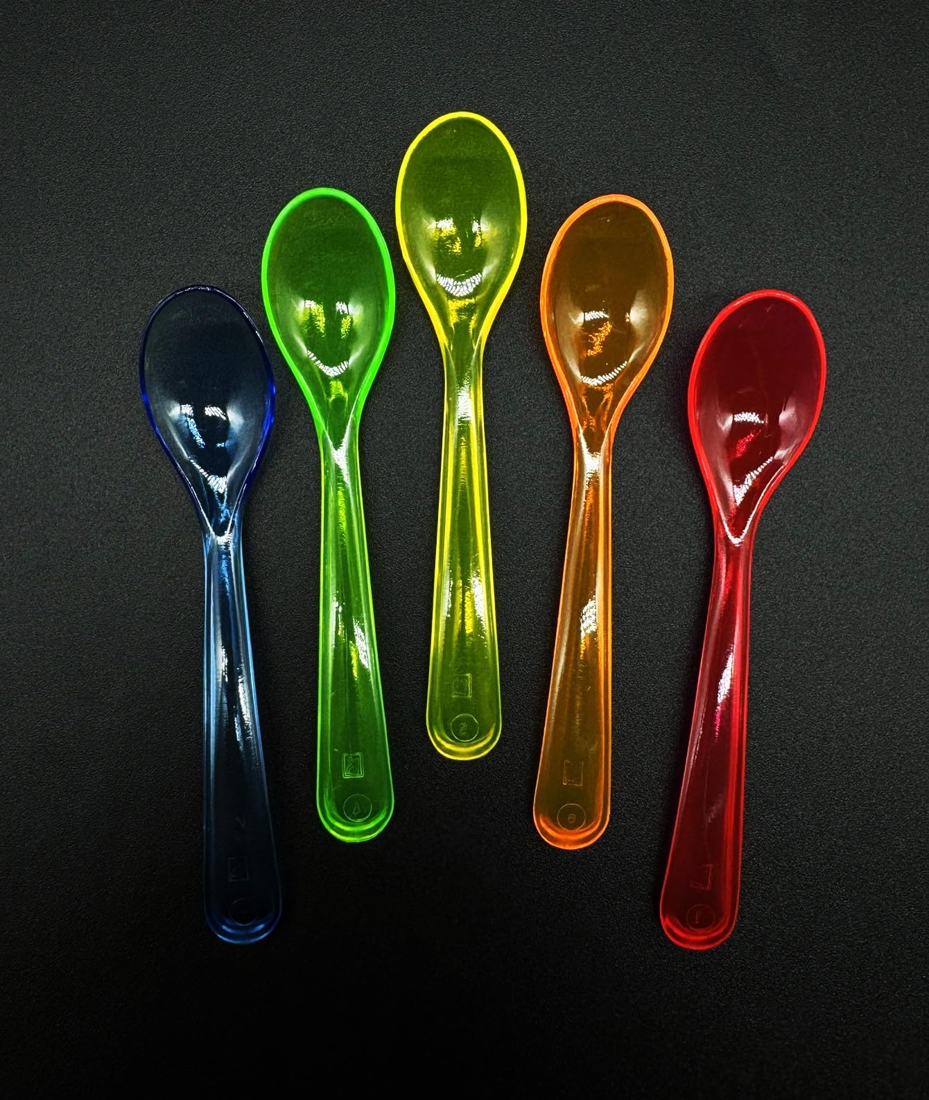 Cucchiaini Per Uova In Plastica - Set Da 6 Pezzi Colore Rosso Trasparente - Foto 4