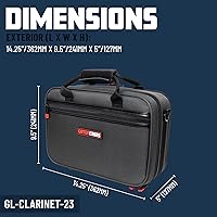 Vista 6 de Gator Cases Adagio Pro Series - Carcasa ligera para clarinete Bb (GL-CLARINET-23)