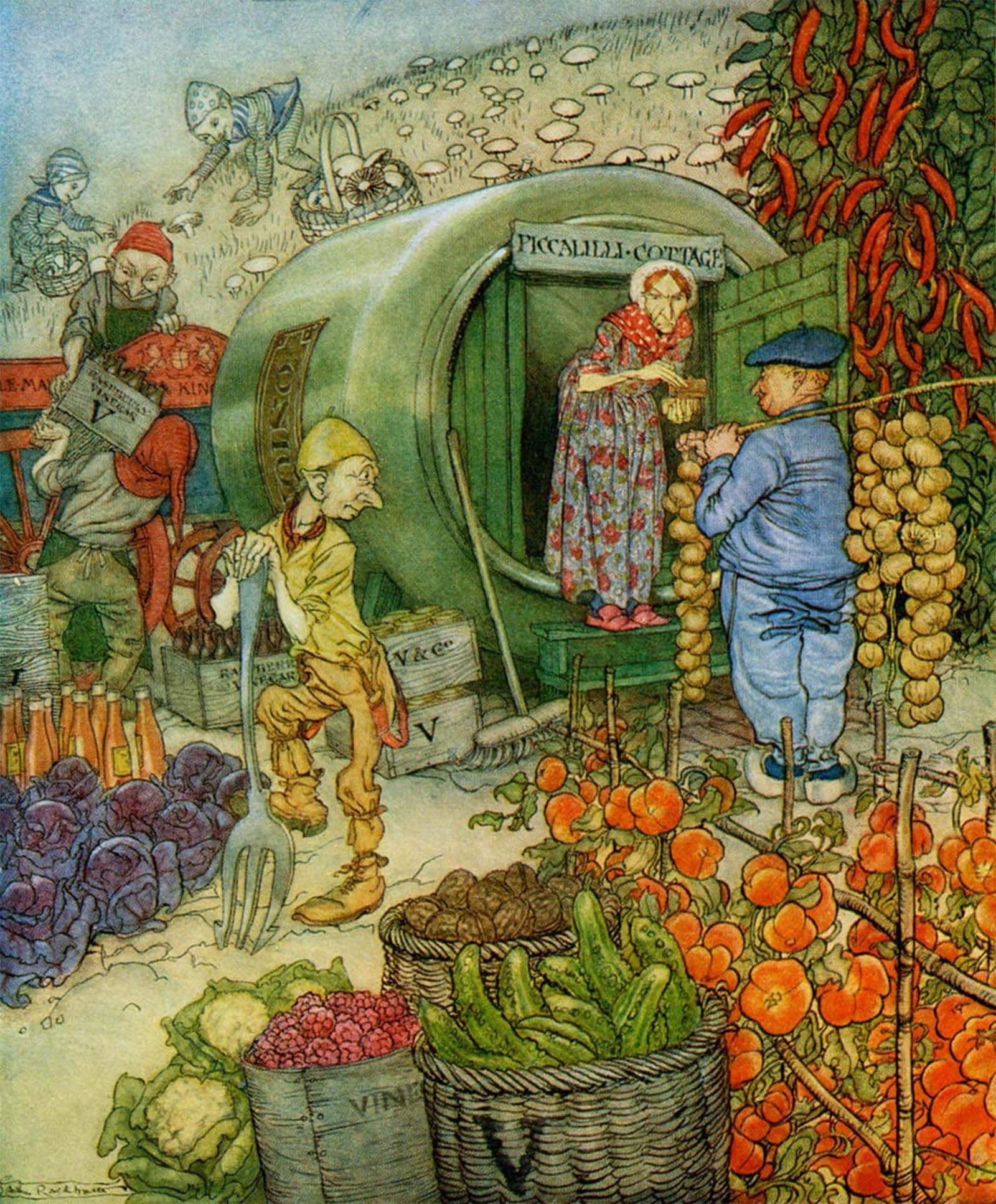 Cuadro de Arthur Rackham solucion decorativa para paredes vacias de oficina 5