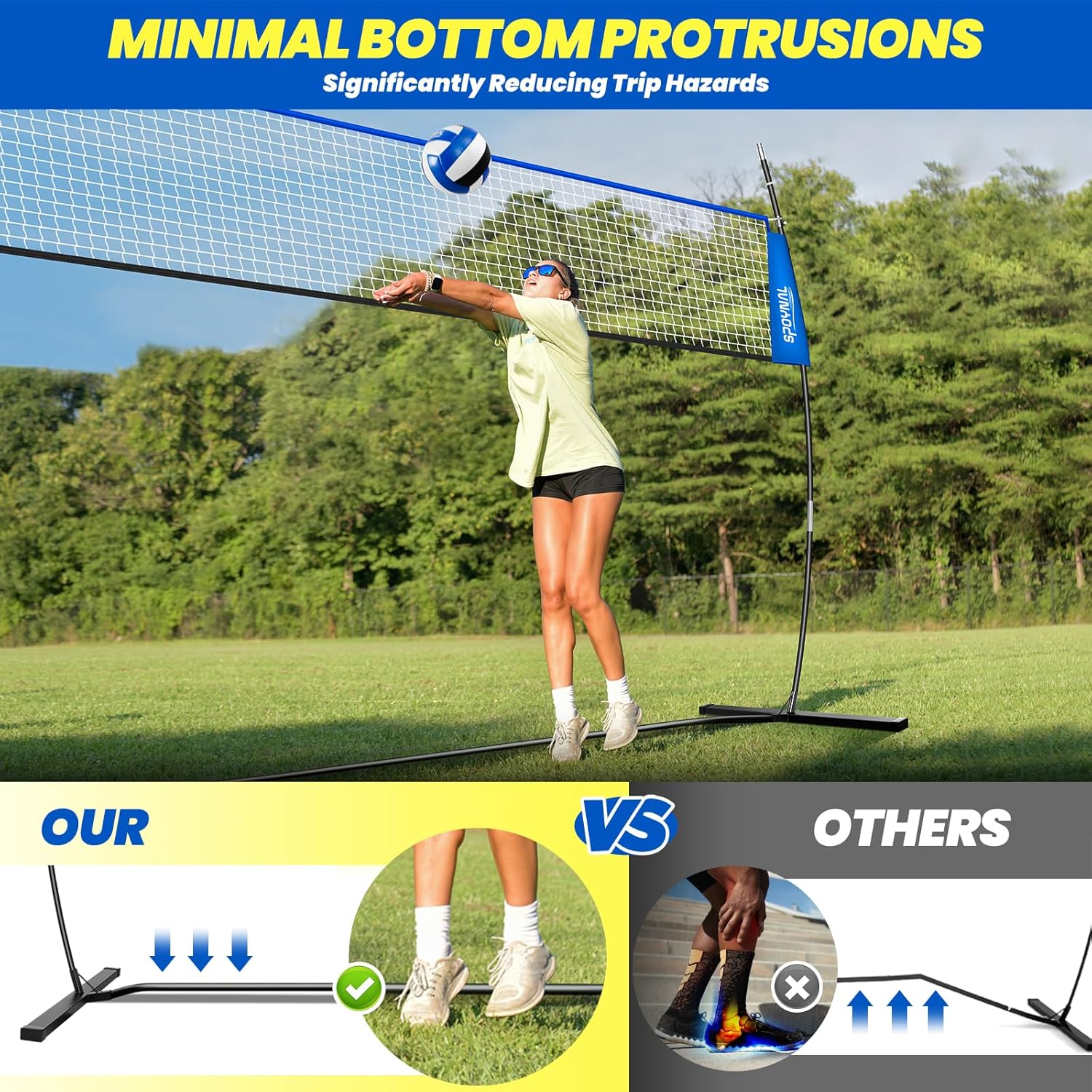 KTネット 周囲ロープ式 6人制バレーネット 日本製 【サイズ：巾100cm
