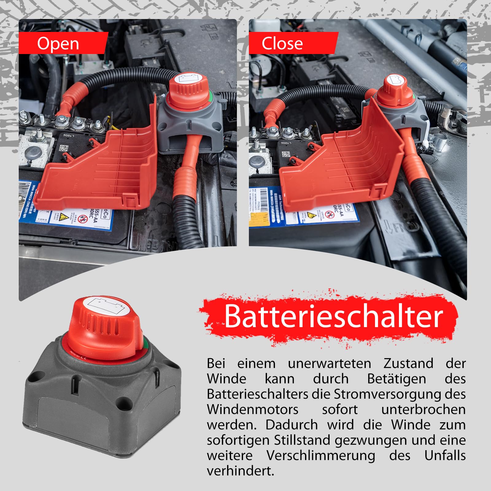 RUGCEL WINCH Elektrische Seilwinde 6123 kg (13500 lbs), 12V DC, IP67 Wasserdicht, Synthetisches zweifarbiges Seil, Hawse Fairlead, 2-in-1 Kabellose Fernbedienung, für LKW SUV Off-Road