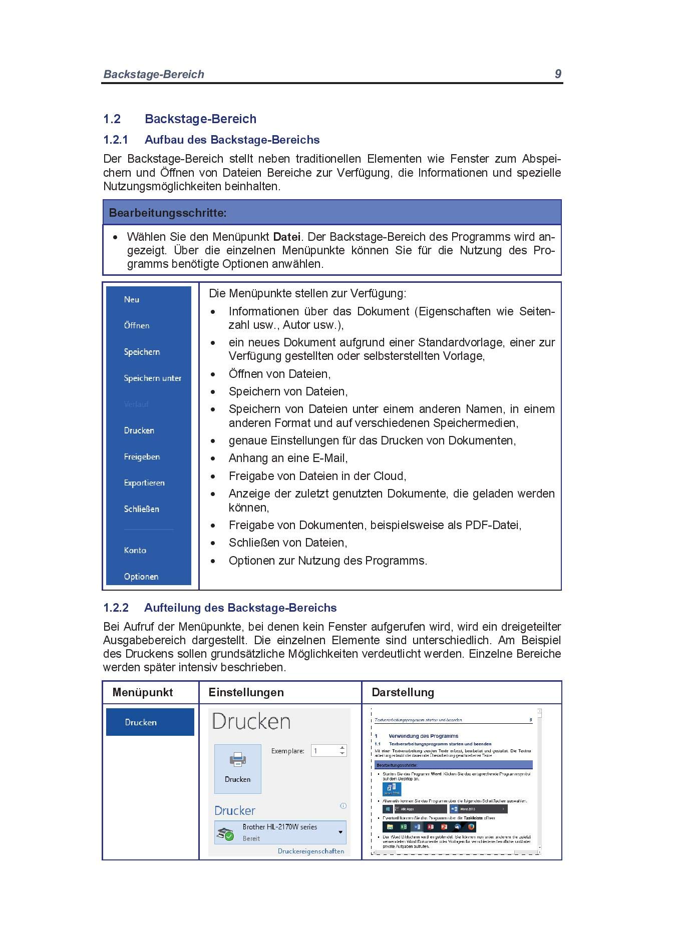 Arbeiten mit Word 2016: Schülerband