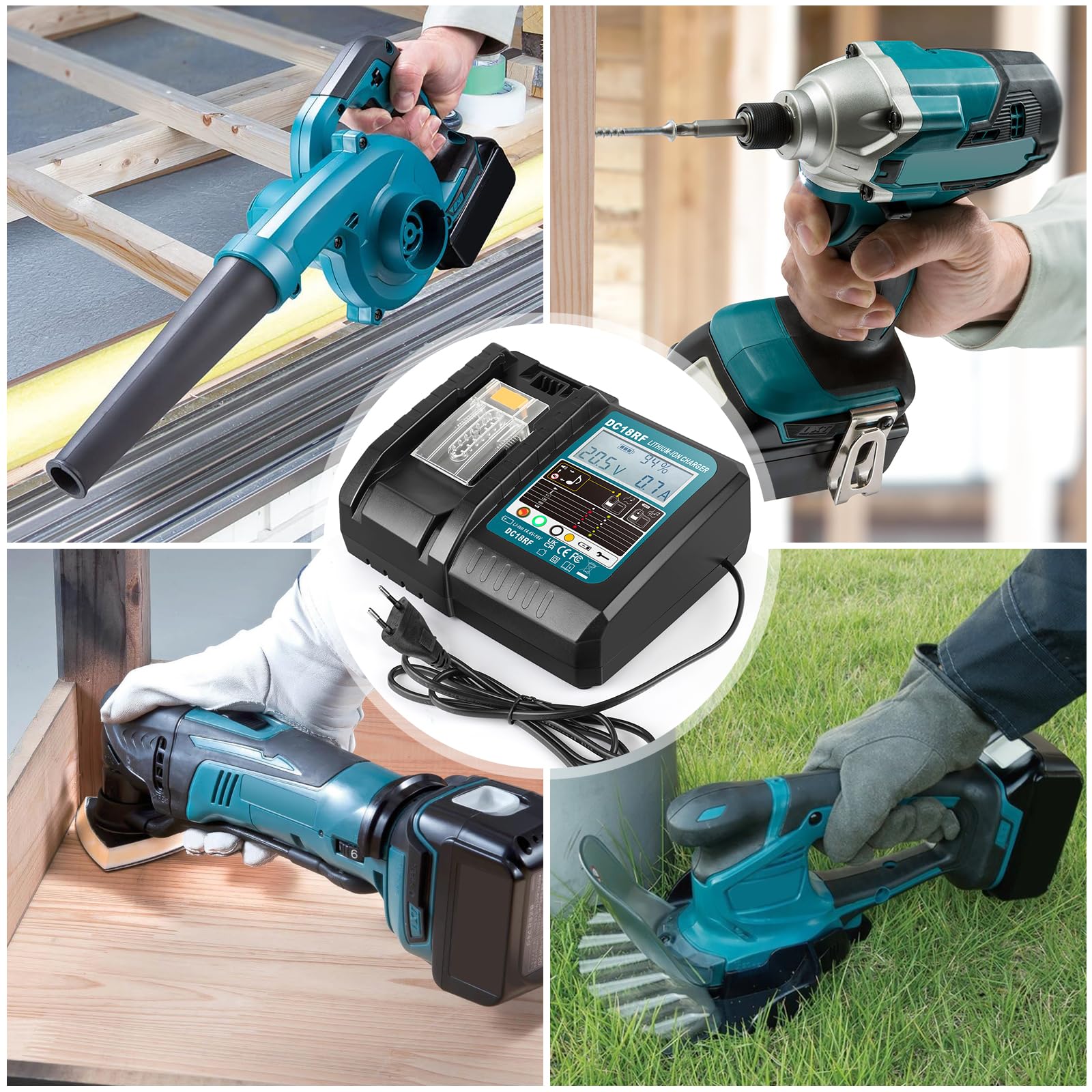 Chargeur 14,4 V -18 V 3,5 A pour batterie Makita