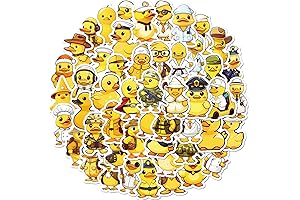 Yellow Duck Stickers for Kids: Express Your Kawaii Cuteness