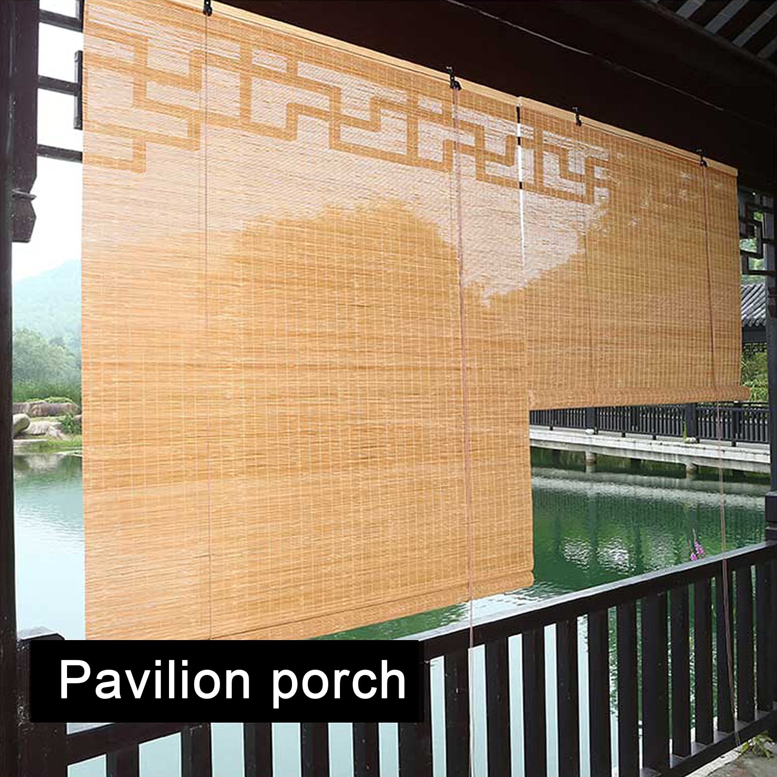 Store Enrouleur en Bambou,Rideau Fenetre Bois Occultant,Rétro Romain,Store Pare-Soleil pour Terrasse,Filtrage De La Lumière Stores Enroulables,pour Salon Balcon Salon De Thé (80x180cm/32x71in)