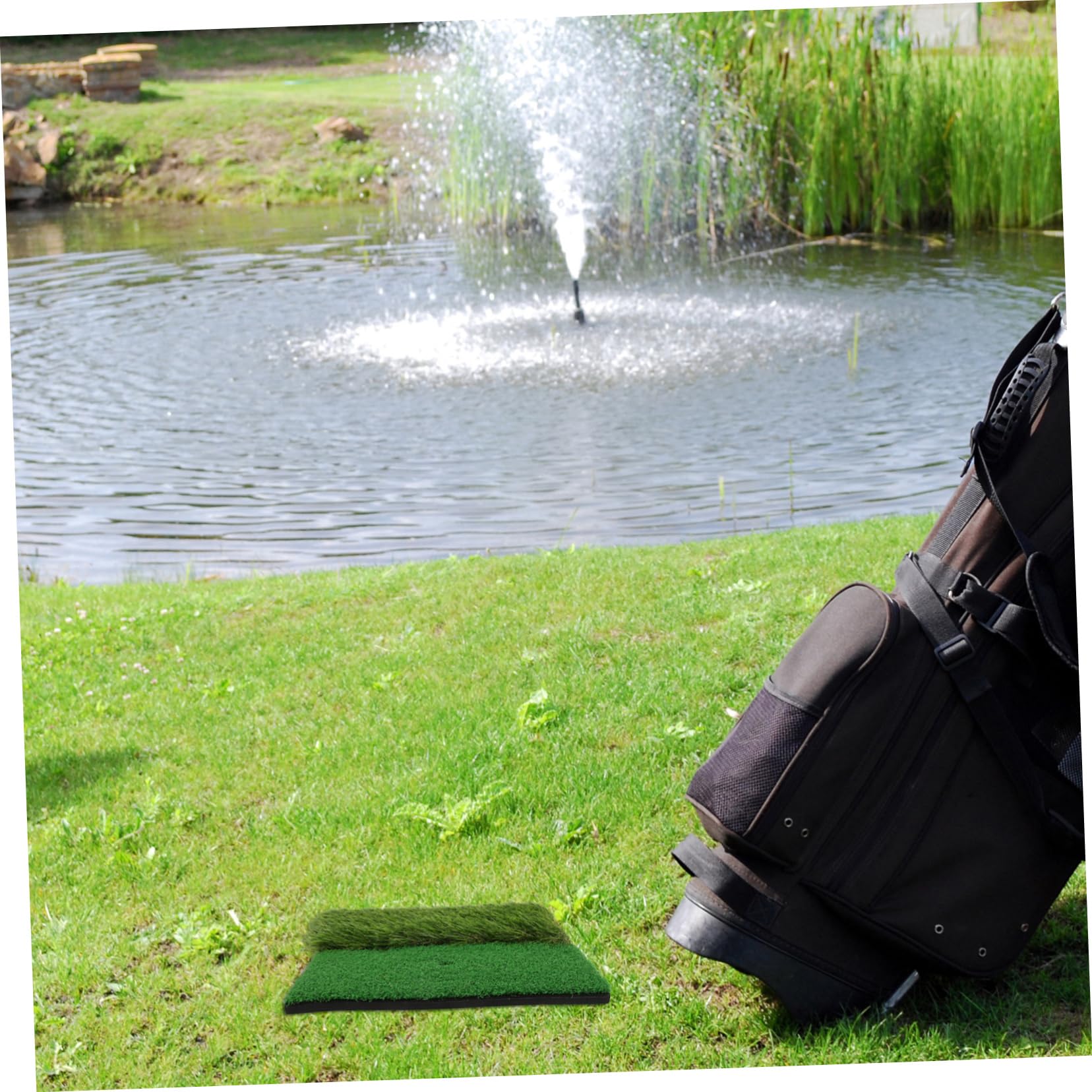 ibasenice Tapete de Golf para Interior Césped Artificial de Práctica Tapete de Putting para Golf para Sala de Estar